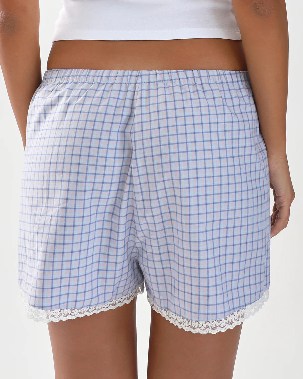 The Boxer 2 Pack: French Poplin White & Blue Check - Image 7