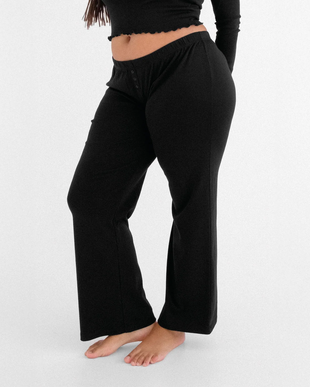 The Pant: Black Cotton Jersey - Image 5