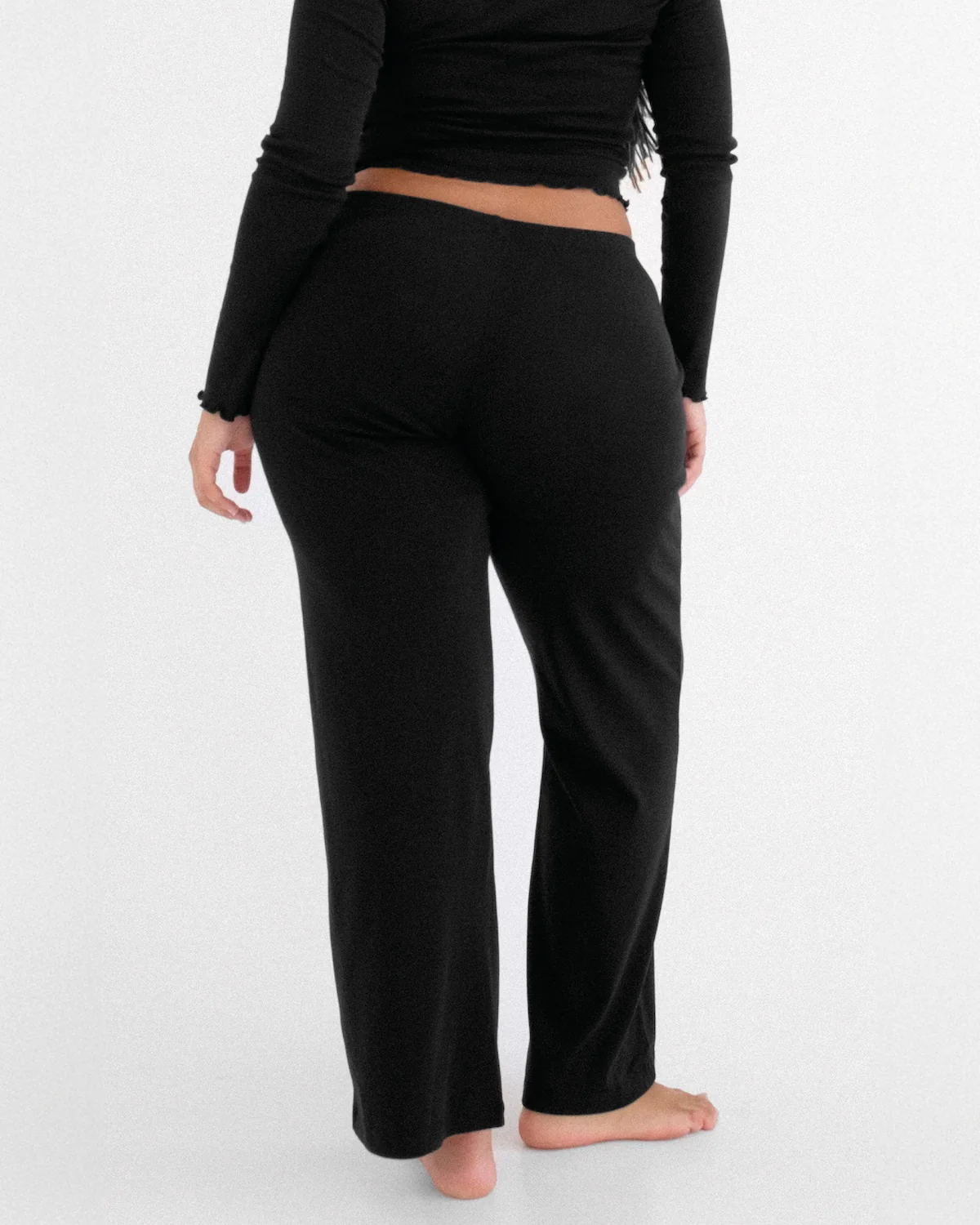 The Pant: Black Cotton Jersey - Image 7
