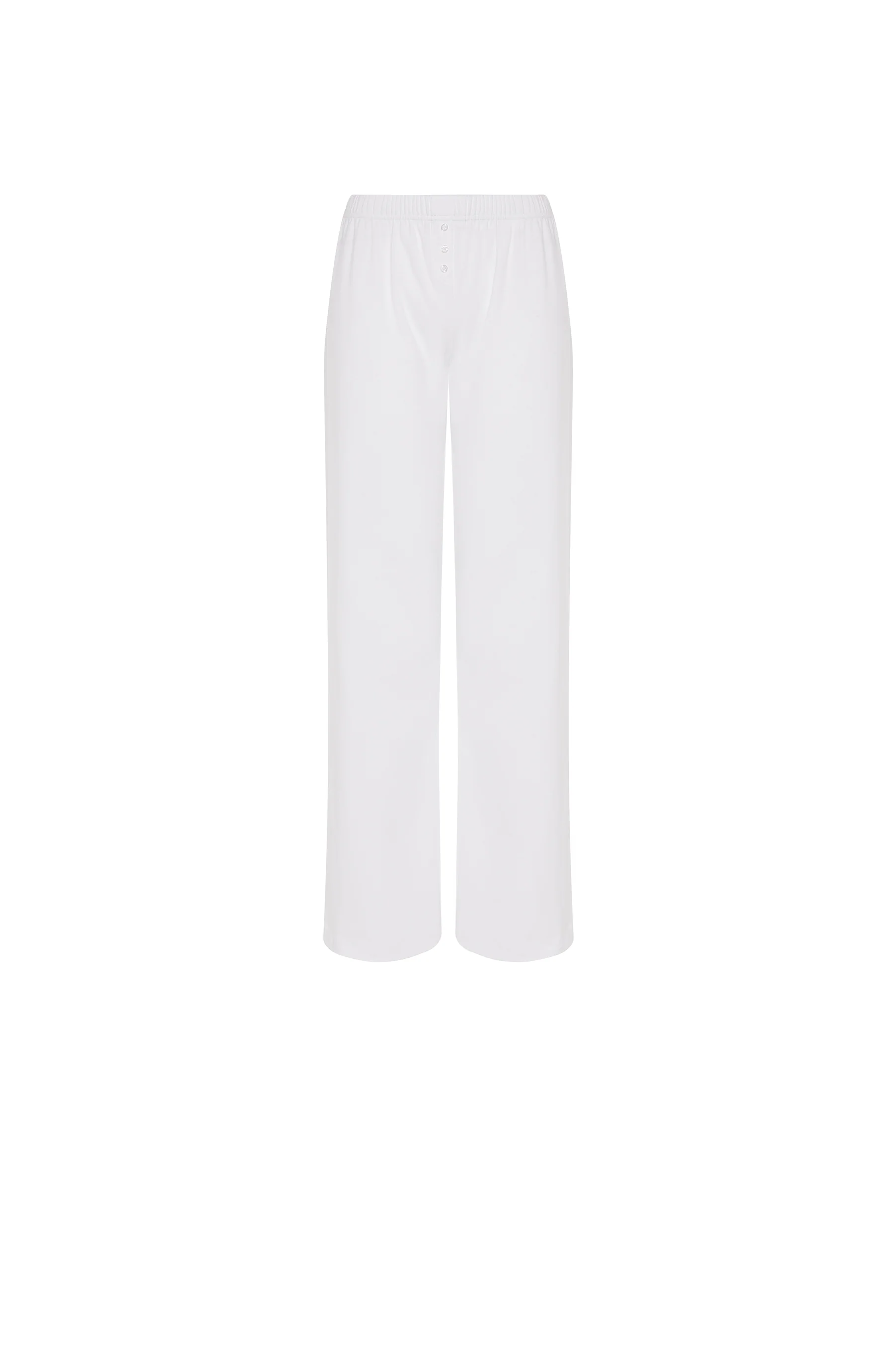 The Pant: White Cotton Jersey - Image 3