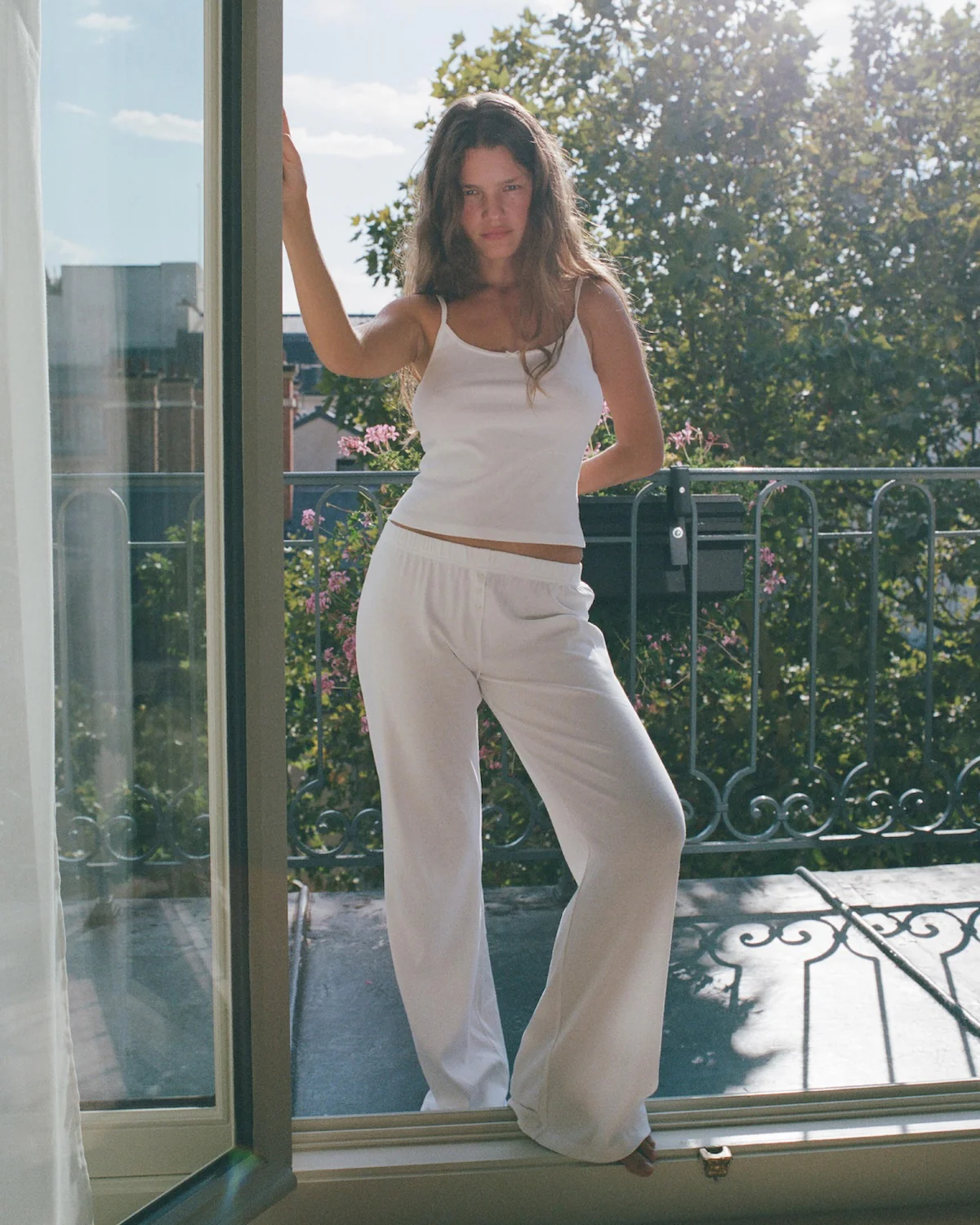 The Pant: White Cotton Jersey - Image 4