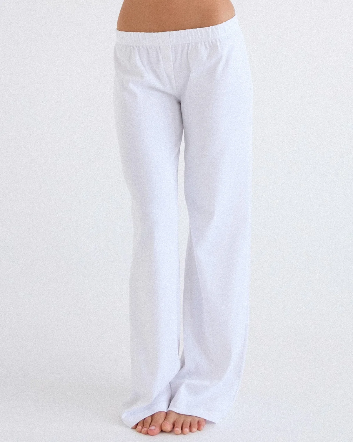 The Pant: White Cotton Jersey - Image 5