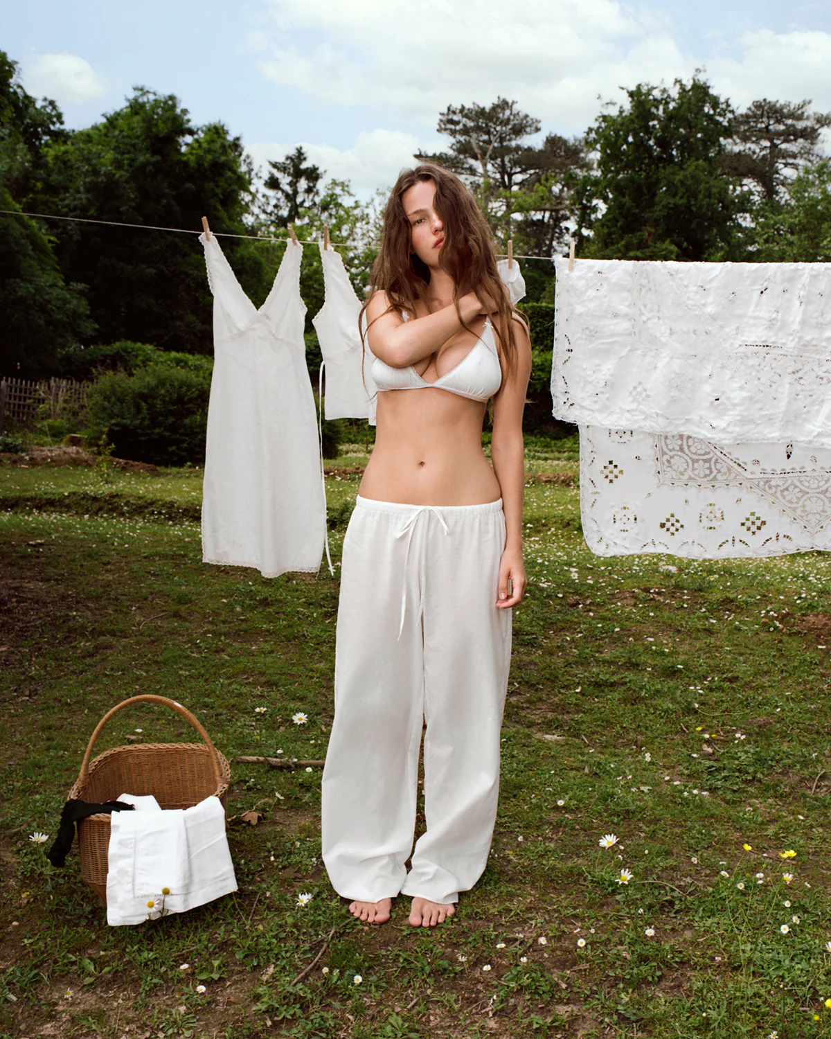 The Pant: White Cotton Voile - Image 4