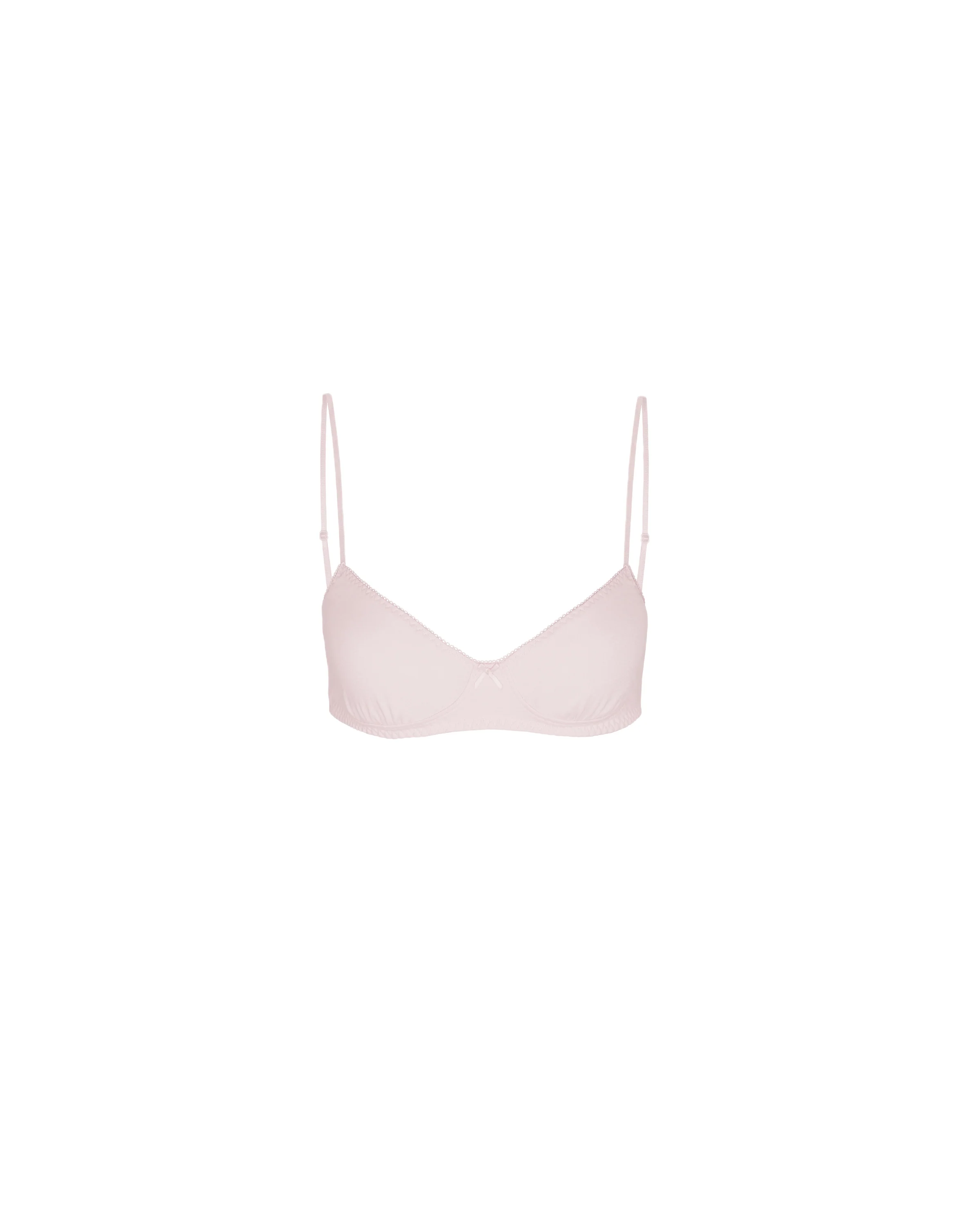 The Petite Bra: Baby Pink Cotton Jersey - Image 3