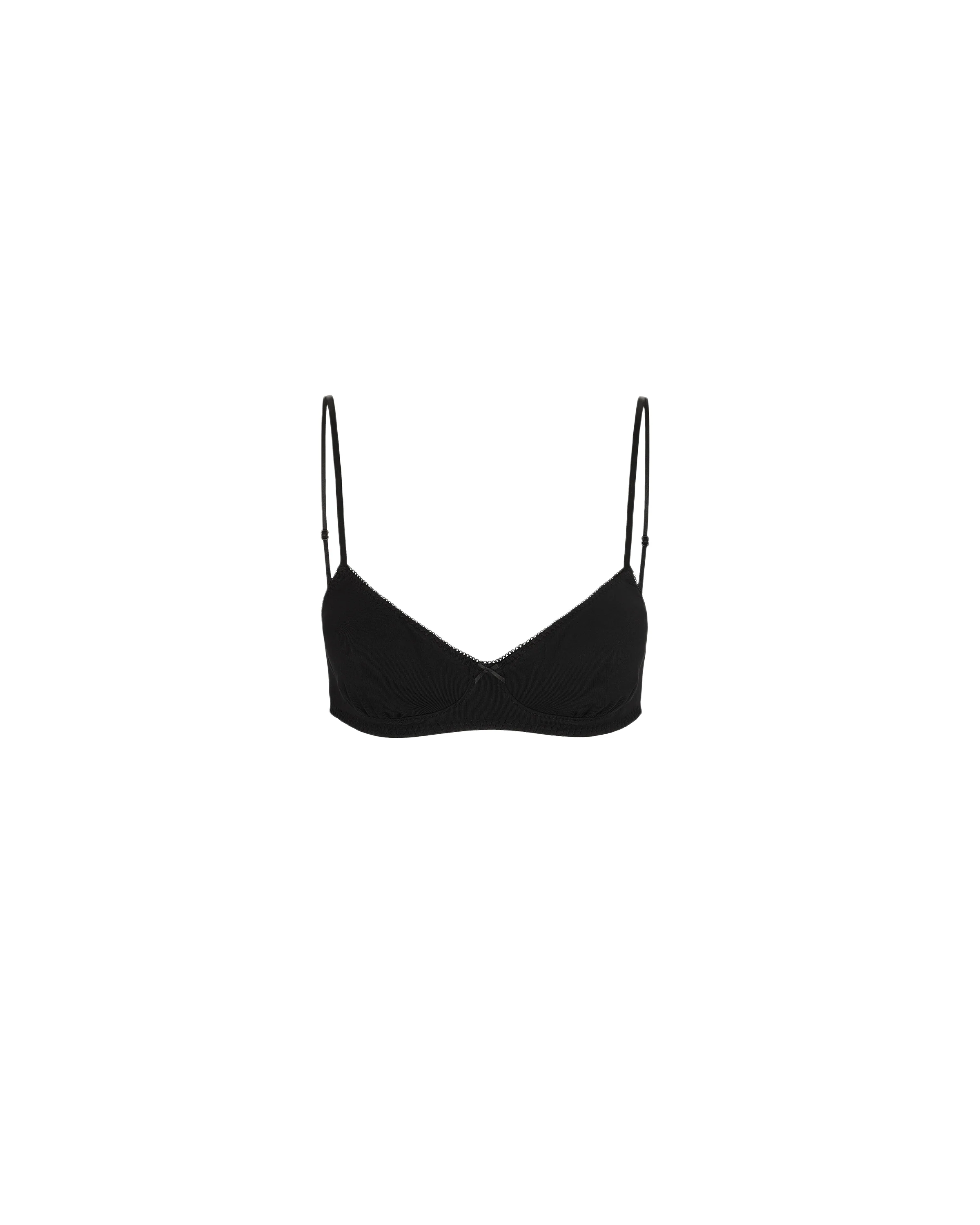 The Petite Bra: Black Cotton Jersey - Image 3
