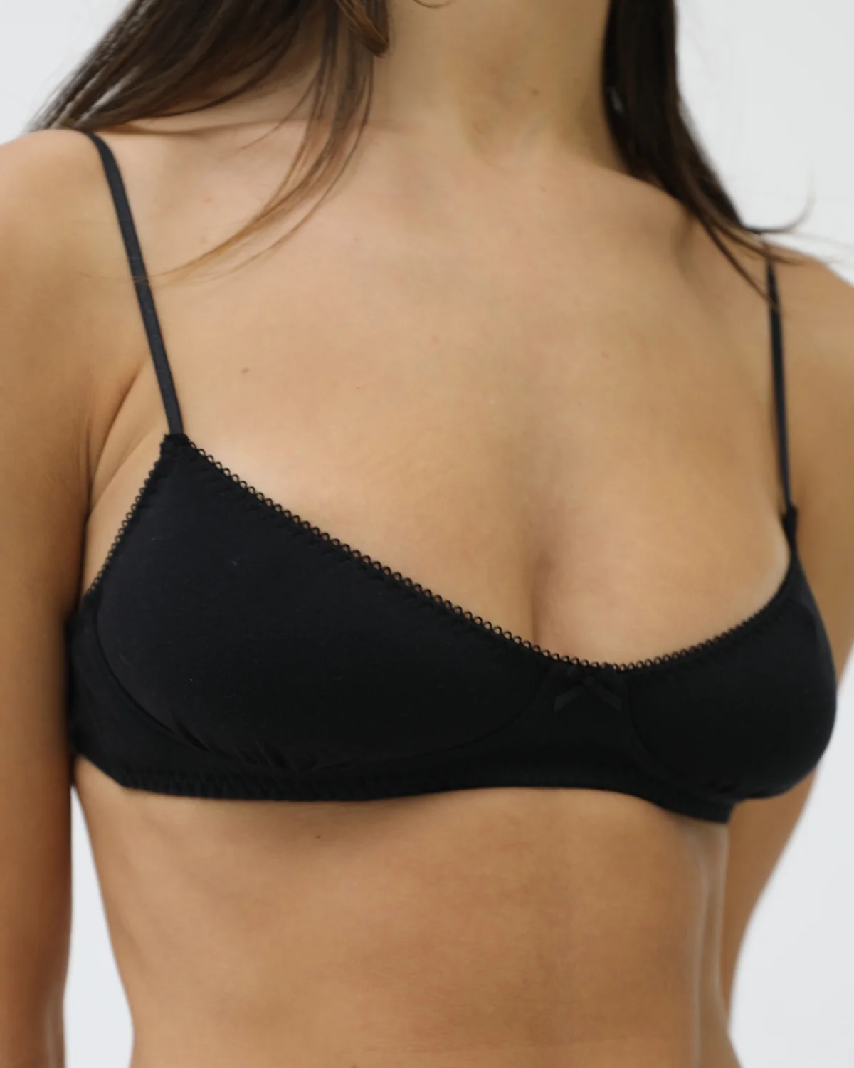 The Petite Bra: Black Cotton Jersey - Image 4