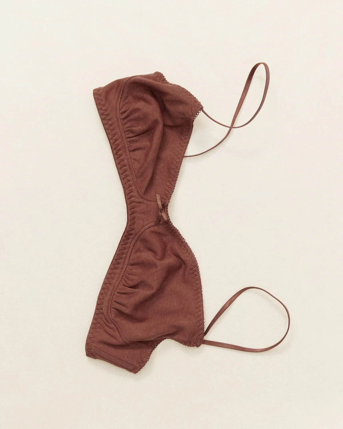 The Petite Bra 2 Pack: Cotton Jersey Baby Pink & Brown - Image 4