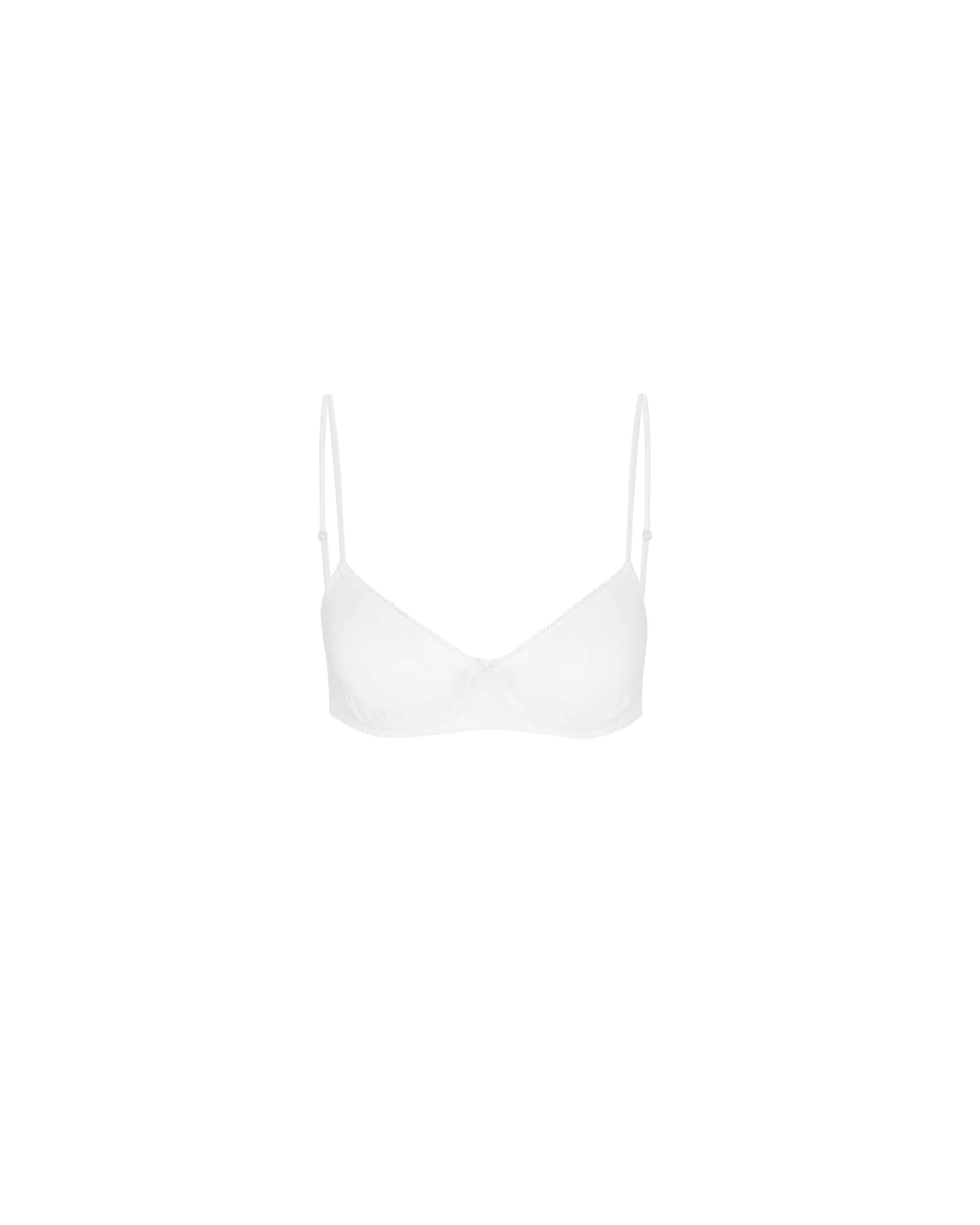The Petite Bra: White Cotton Jersey - Image 3