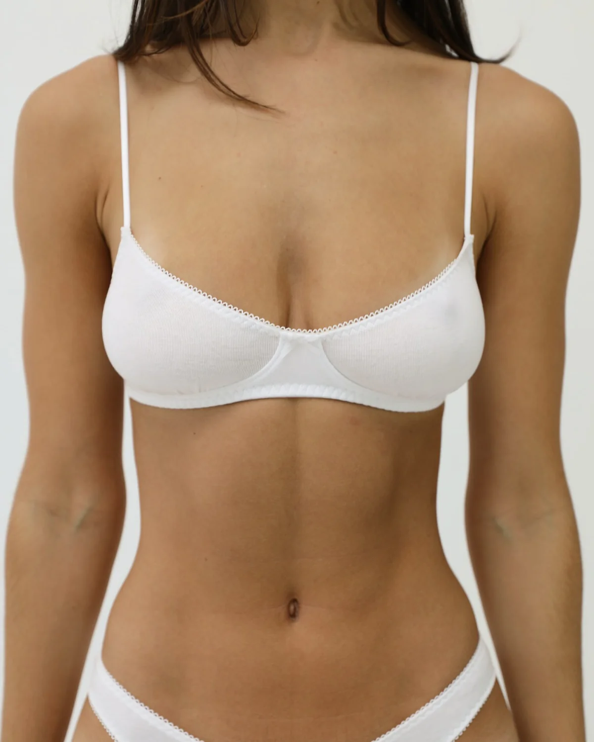 The Petite Bra: White Cotton Jersey - Image 7