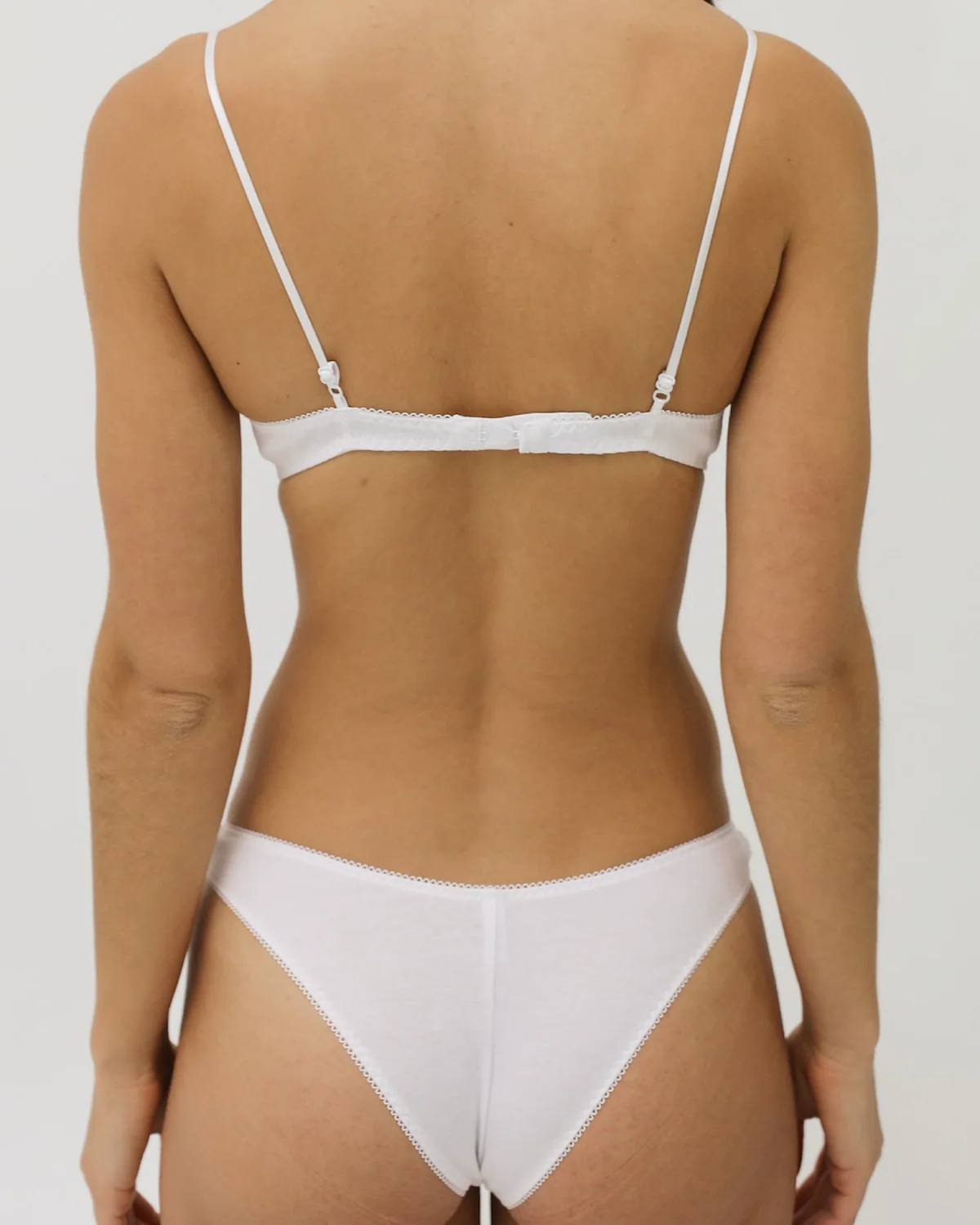 The Petite Bra: White Cotton Jersey - Image 9