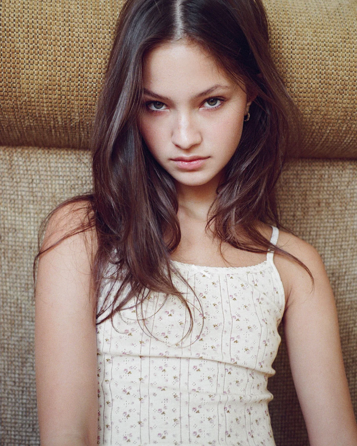 The Crop Picot Tank: English Rose Pointelle - Image 2