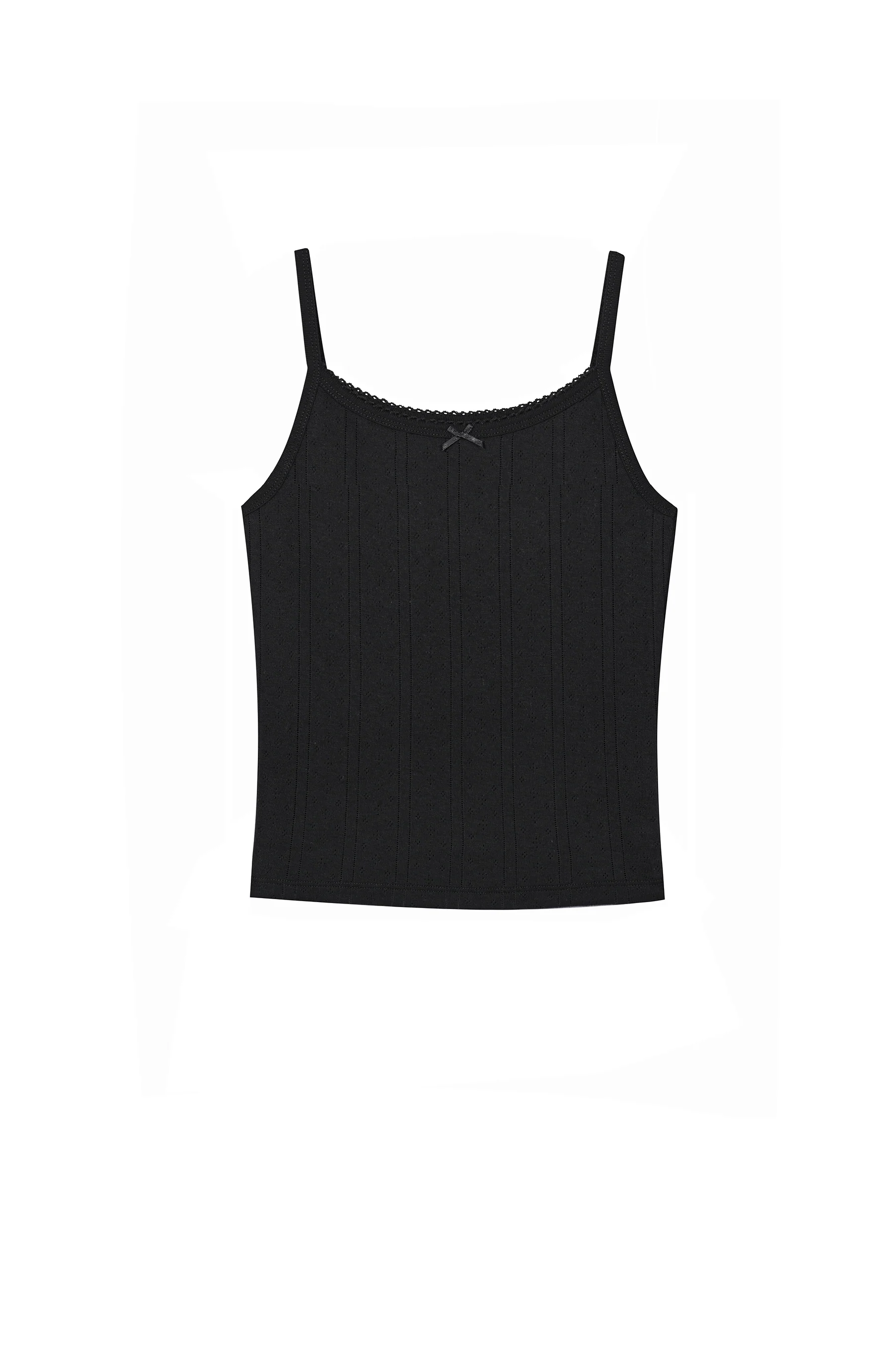 The Picot Tank: Black Pointelle - Image 3