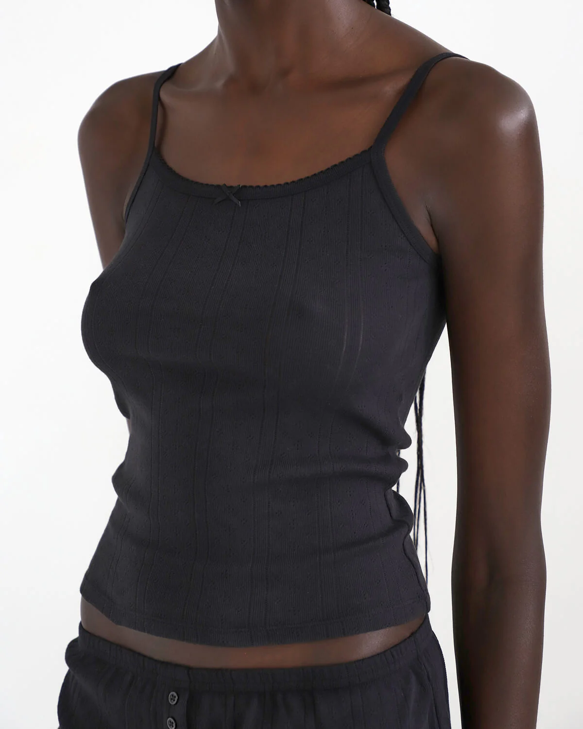 The Picot Tank: Black Pointelle - Image 4