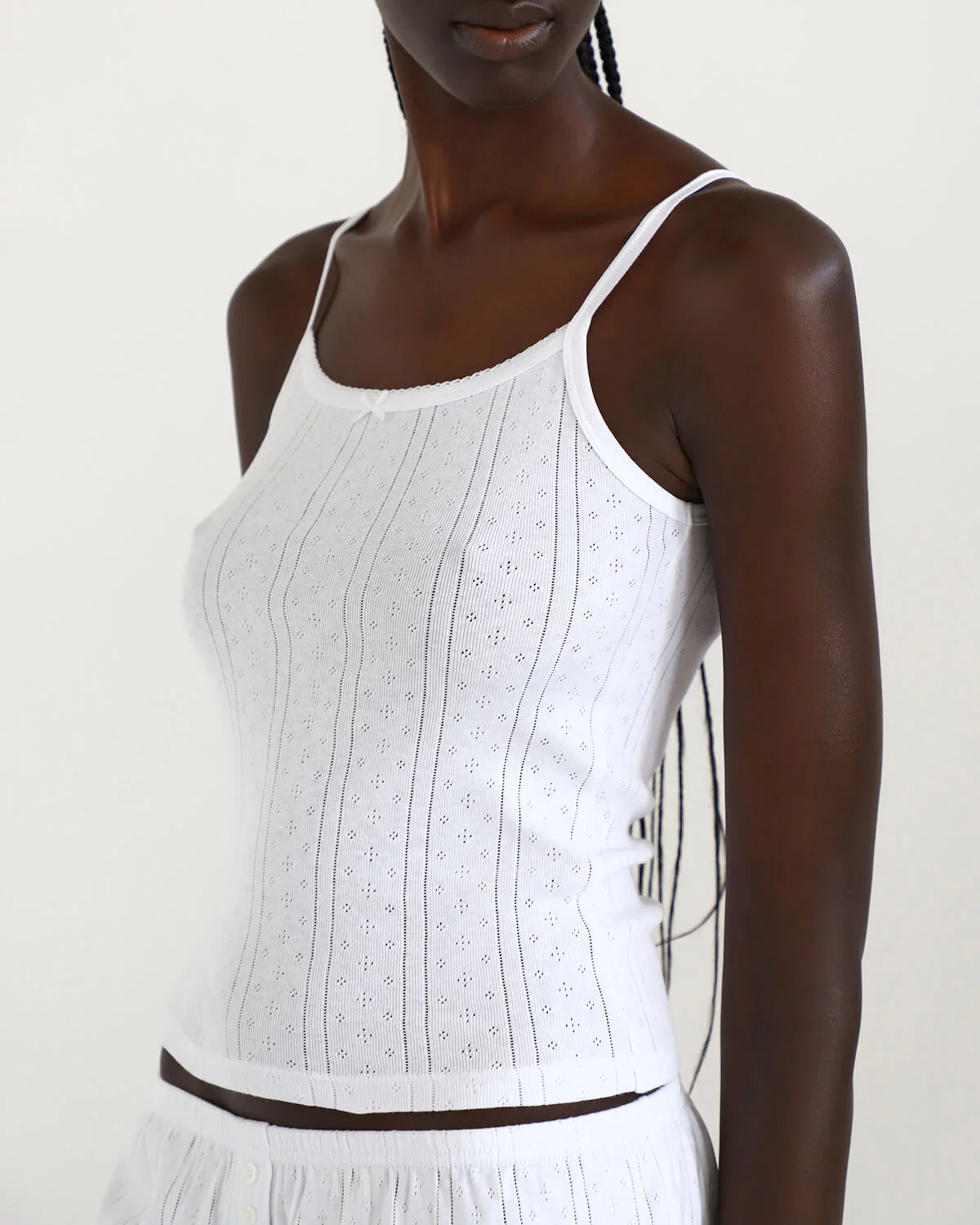 The Picot Tank: White Pointelle - Image 5
