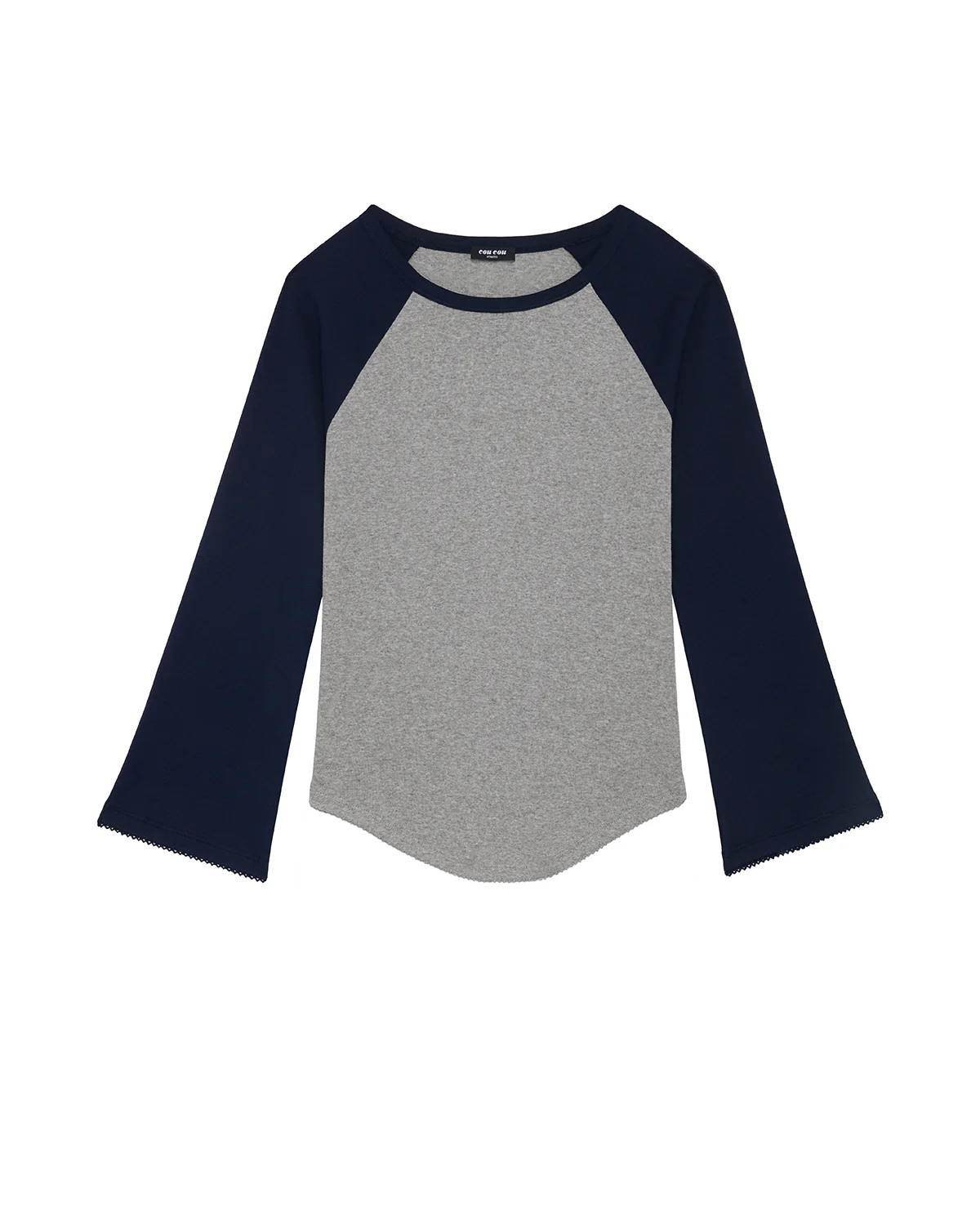The Raglan: Grey / Navy Cotton Jersey - Image 3