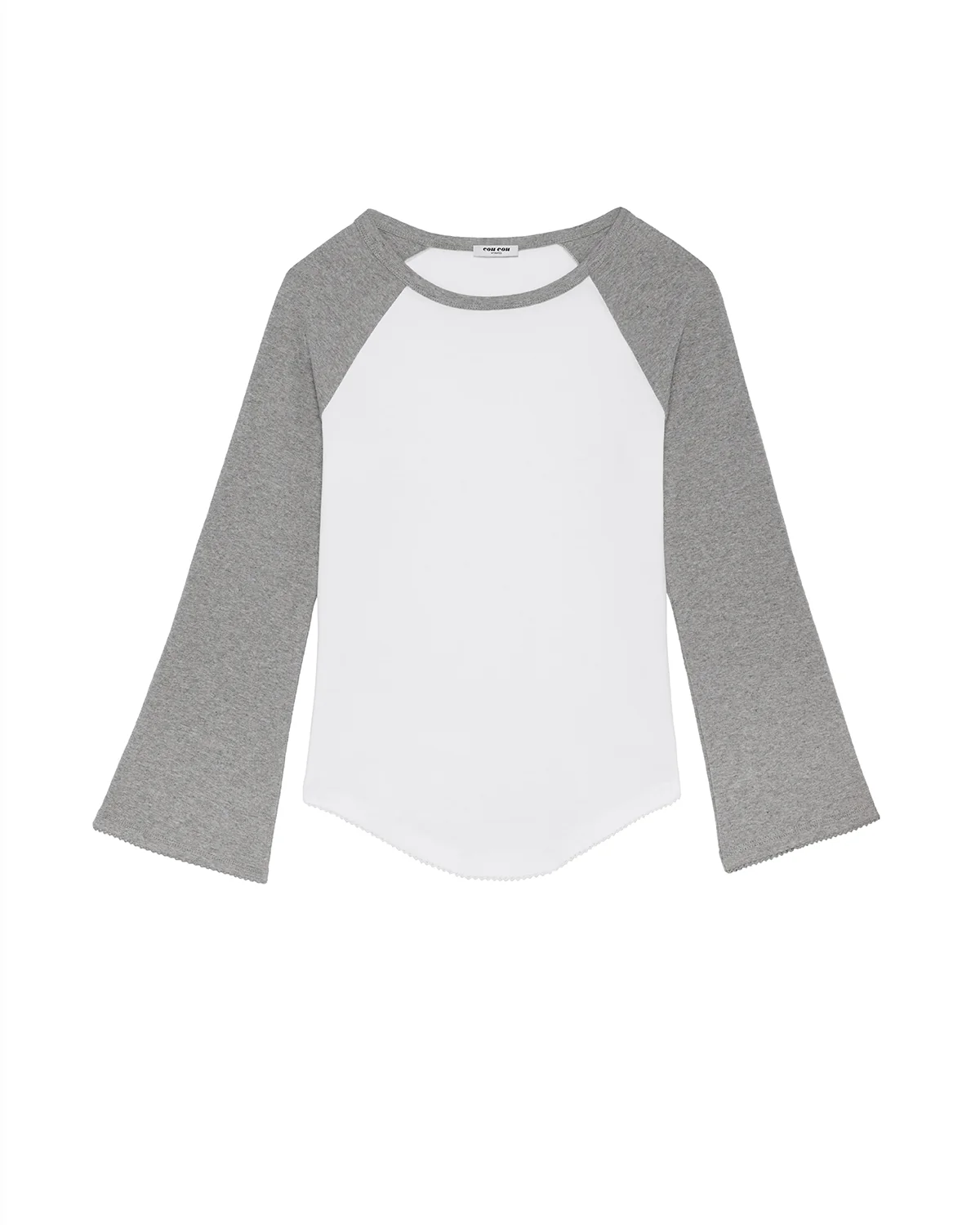 The Raglan: White / Grey Cotton Jersey - Image 3