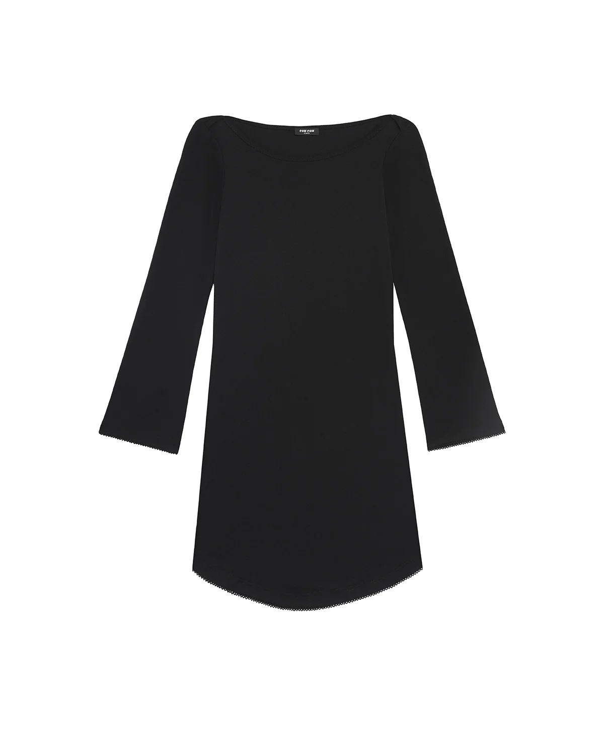 The Rina Dress: Black Cotton Jersey - Image 3