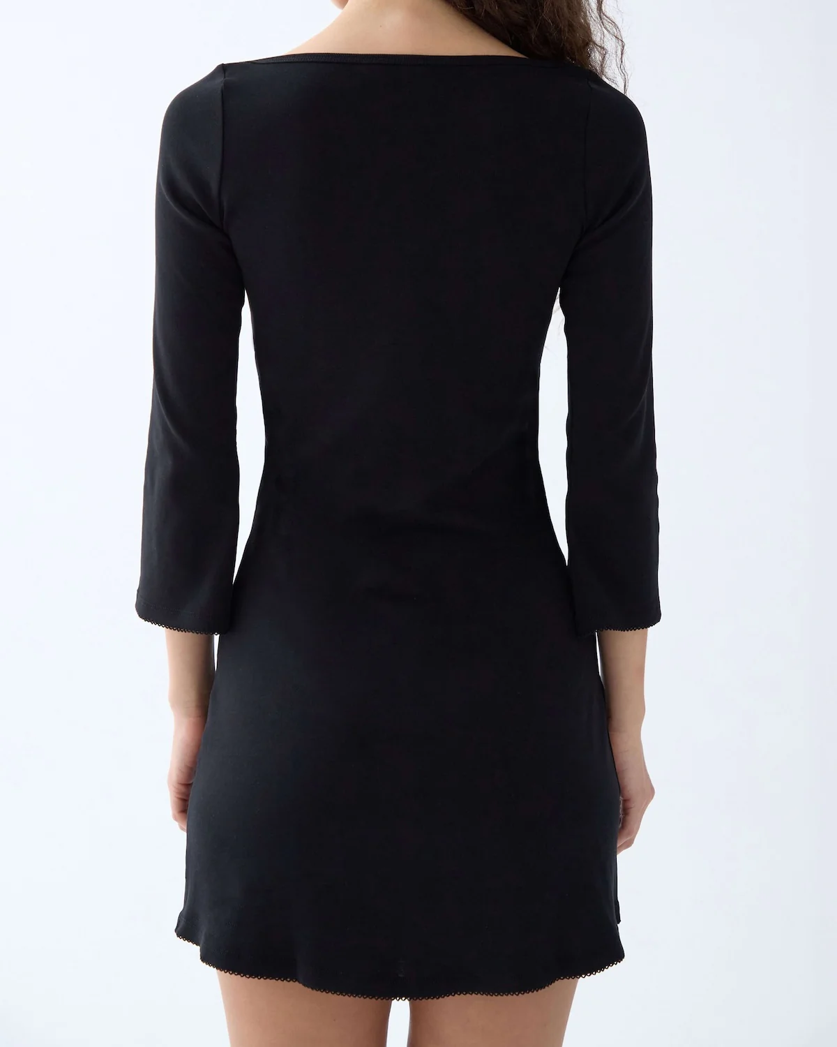 The Rina Dress: Black Cotton Jersey - Image 5