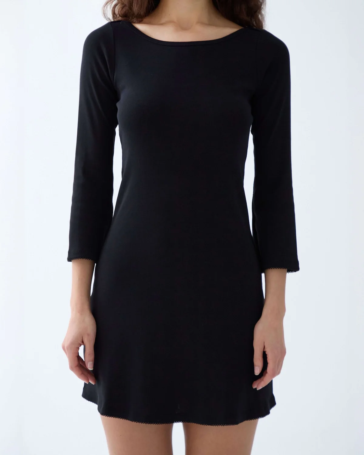 The Rina Dress: Black Cotton Jersey - Image 6