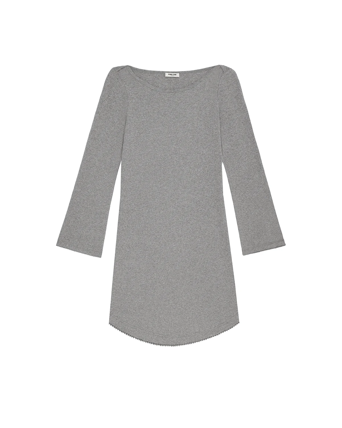 The Rina Dress: Grey Cotton Jersey - Image 3