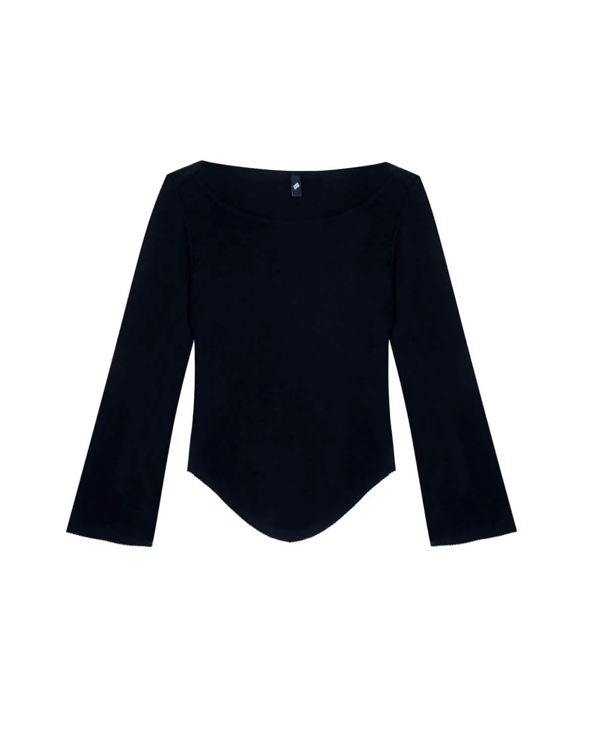 The Rina Long Sleeve: Black Cotton Jersey - Image 3
