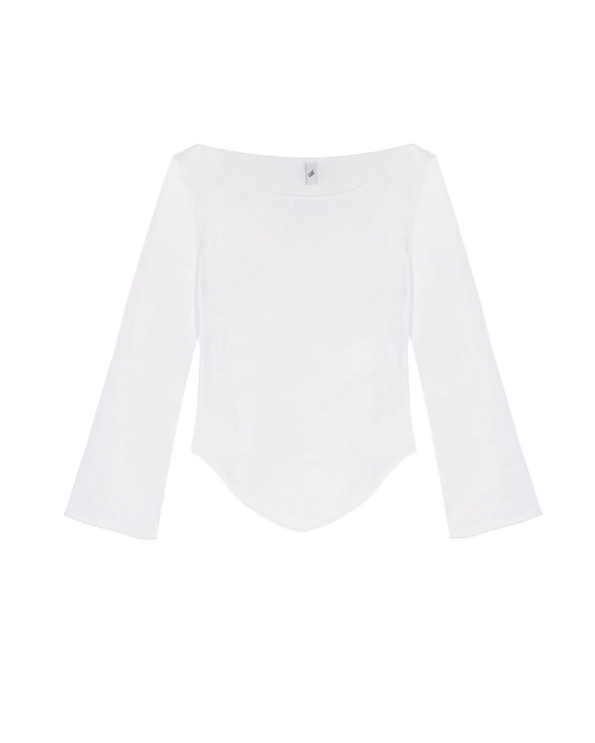 The Rina Long Sleeve: White Cotton Jersey - Image 3