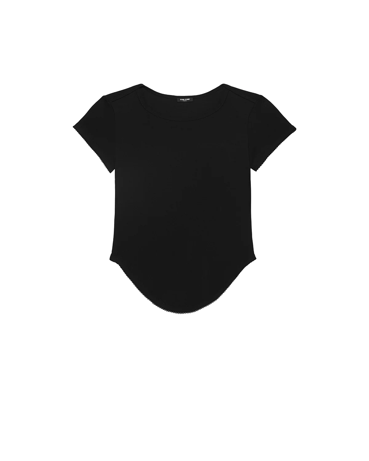 The Rina Tee: Black Cotton Jersey - Image 3