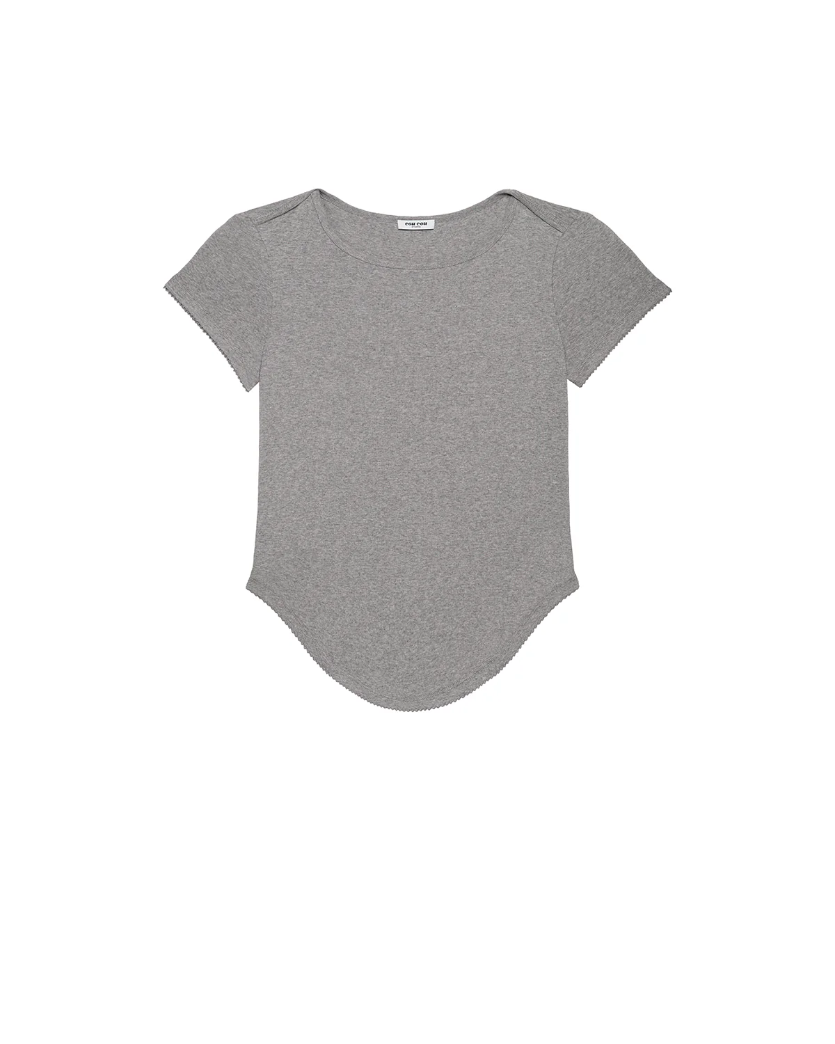The Rina Tee: Grey Cotton Jersey - Image 3
