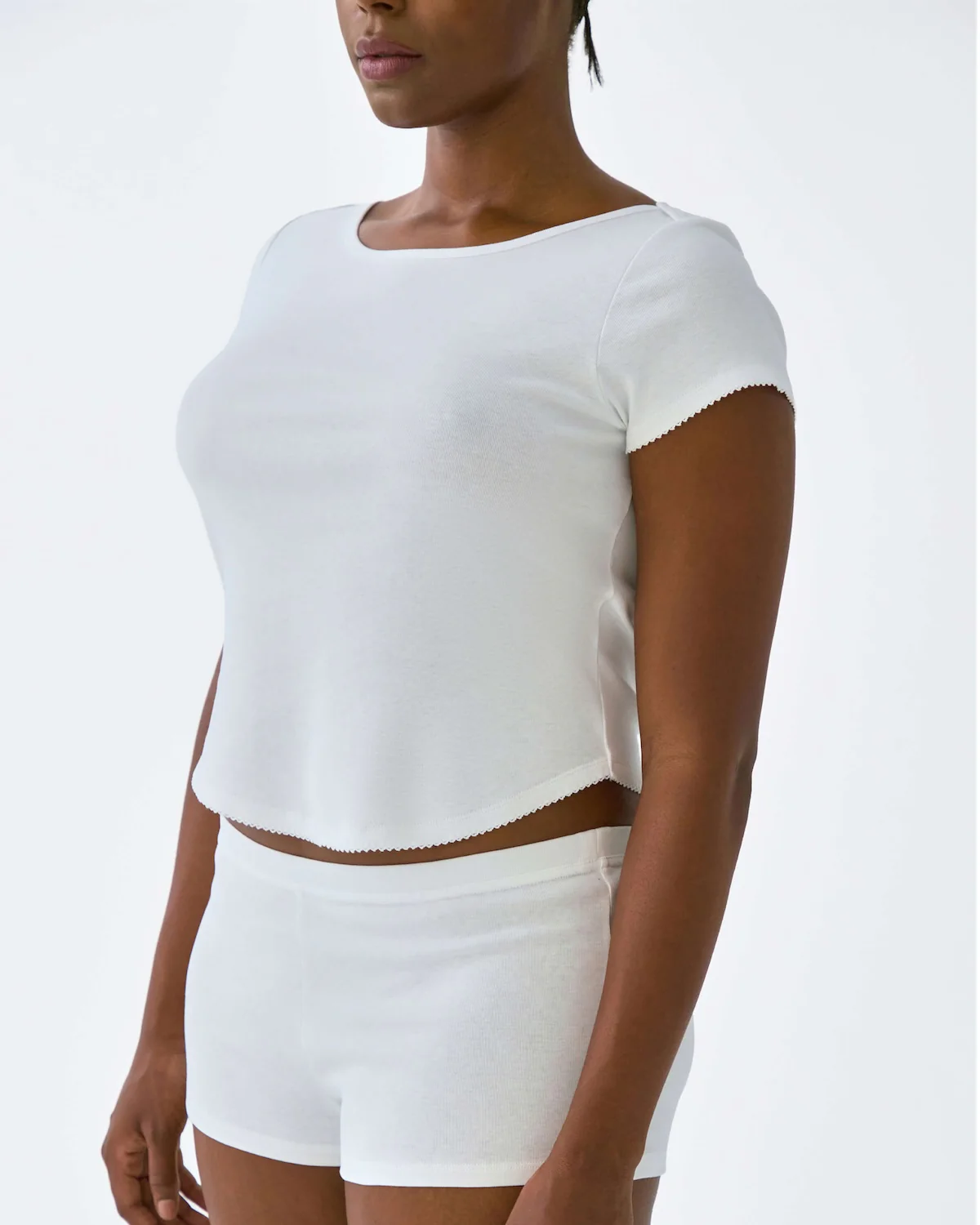 The Rina Tee: White Cotton Jersey - Image 6