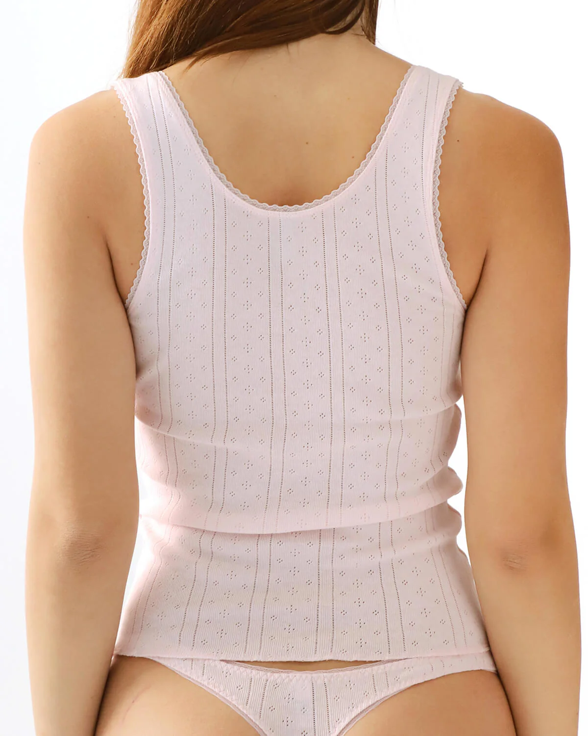 The Scoop Tank: Baby Pink Pointelle - Image 8