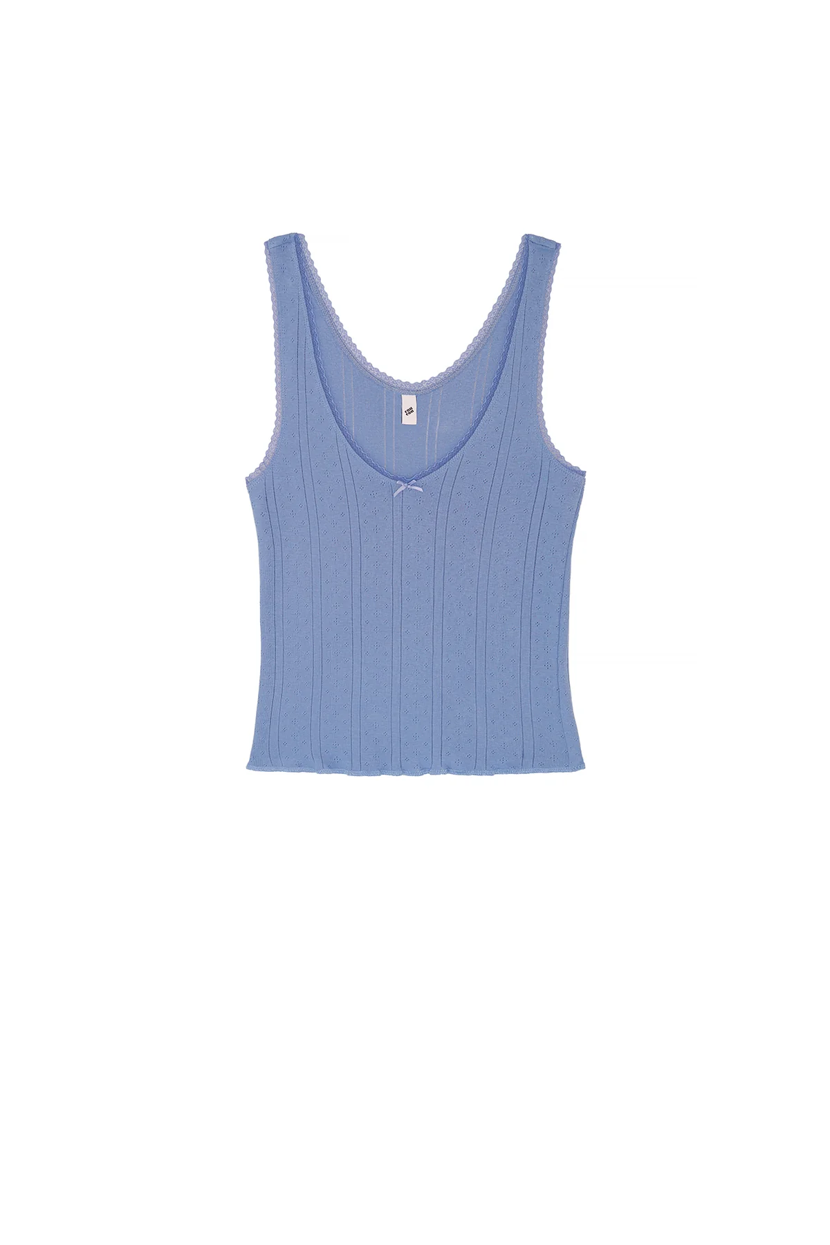 The Scoop Tank: French Blue Pointelle - Image 3