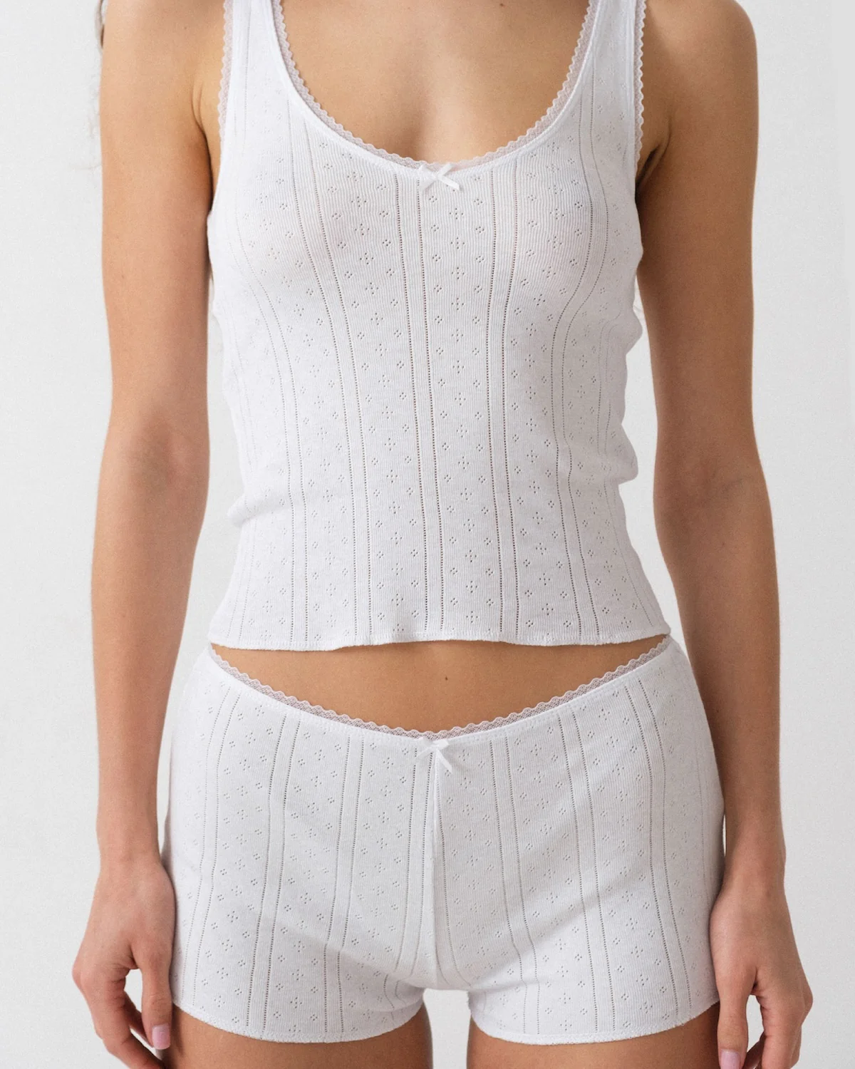 The Scoop Tank: White Pointelle - Image 8