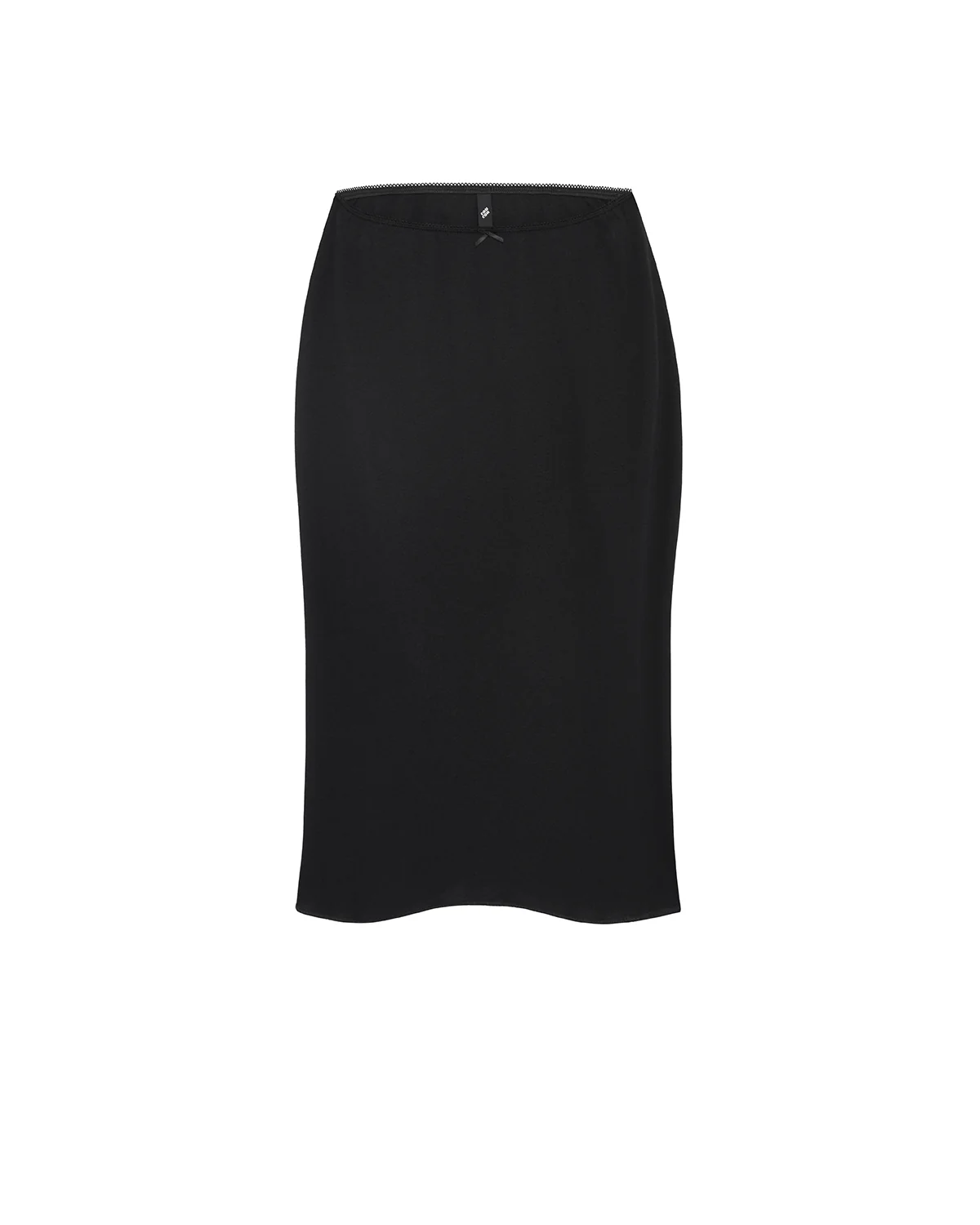 The Slip Skirt: Black Cotton Jersey - Image 3