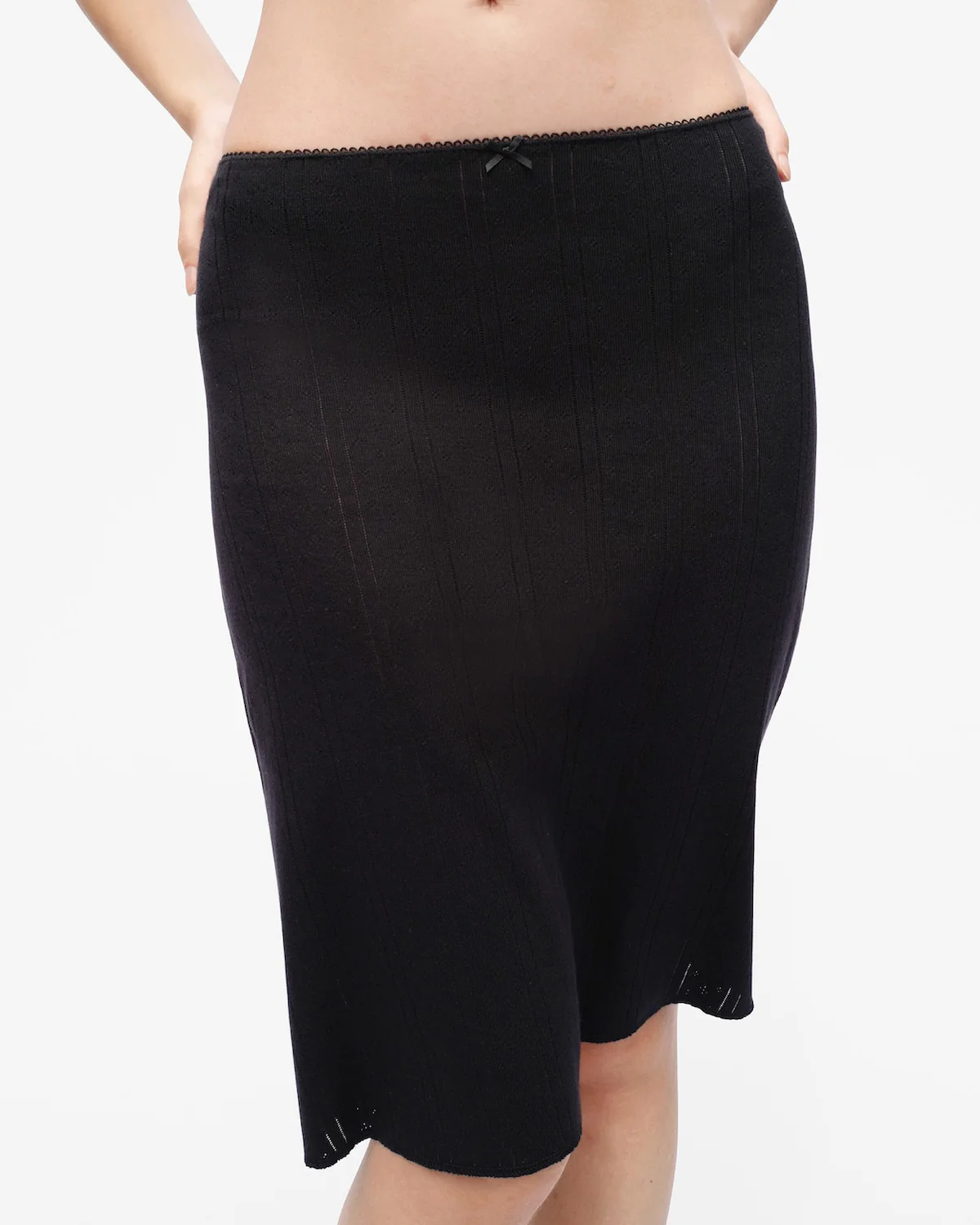 The Slip Skirt: Black Pointelle - Image 5