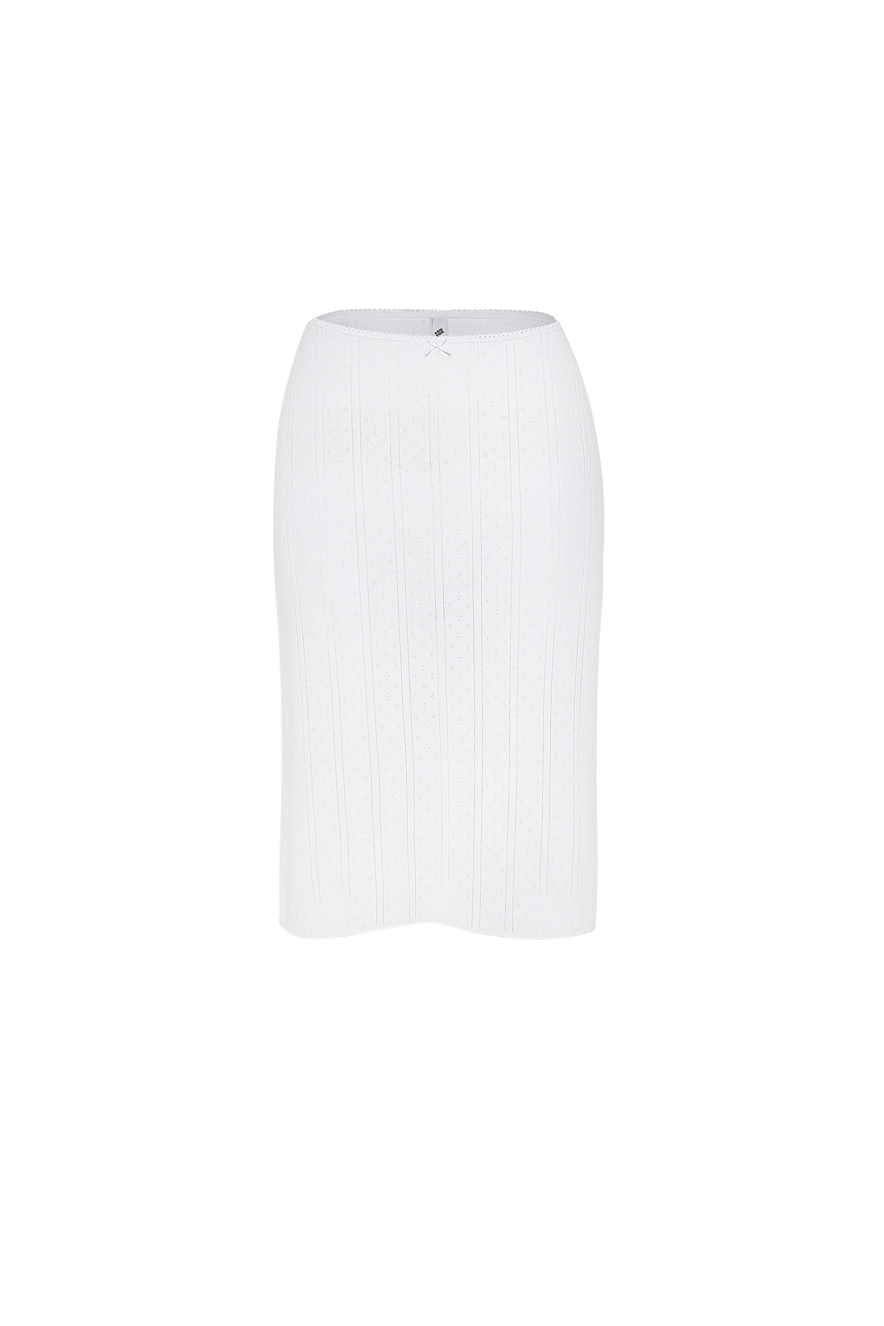The Slip Skirt: White Pointelle - Image 3