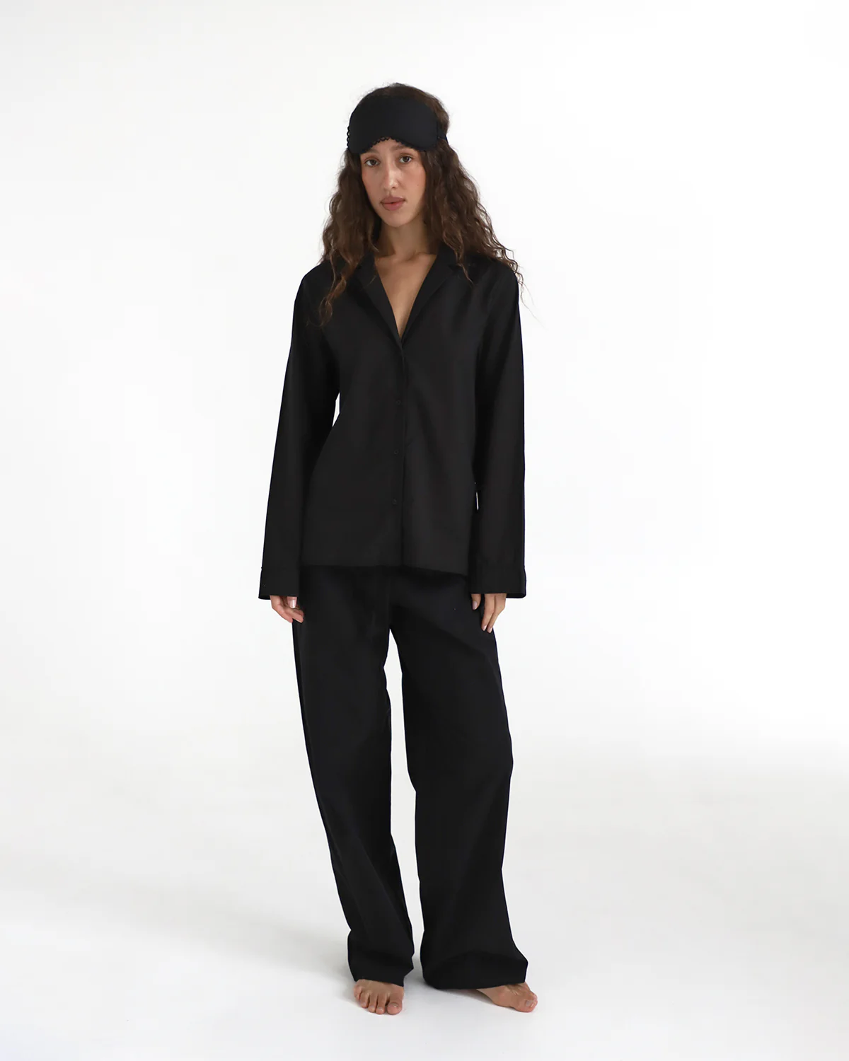 The Sleep Mask: Black Cotton Voile - Image 5