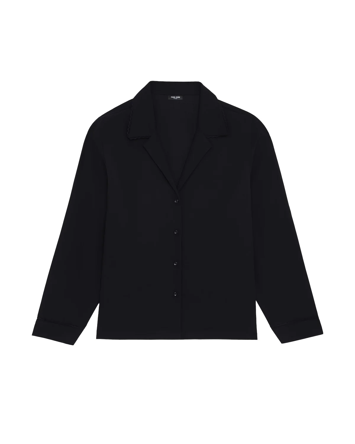 The Sunday Shirt: Black Cotton Voile - Image 3