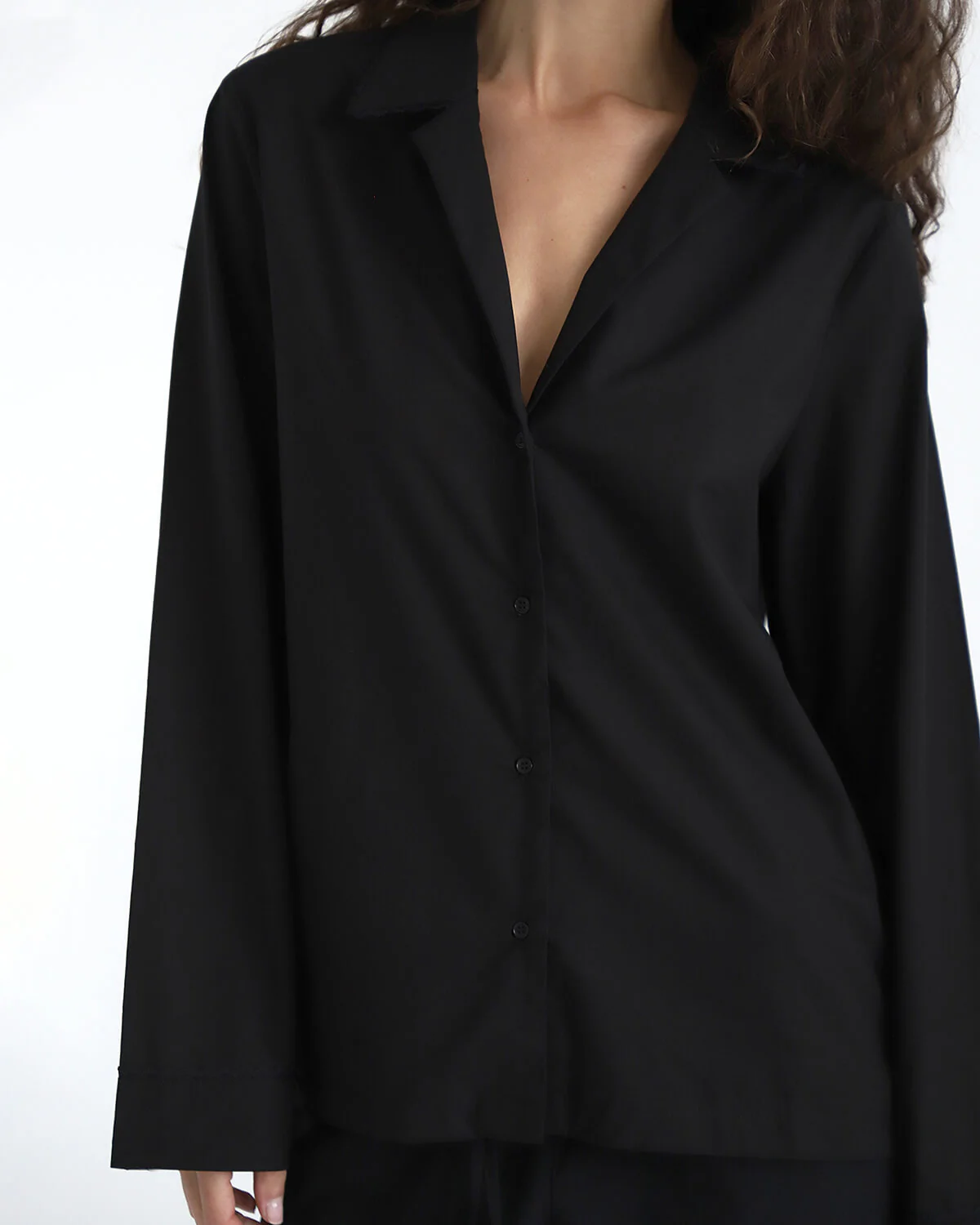 The Sunday Shirt: Black Cotton Voile - Image 4
