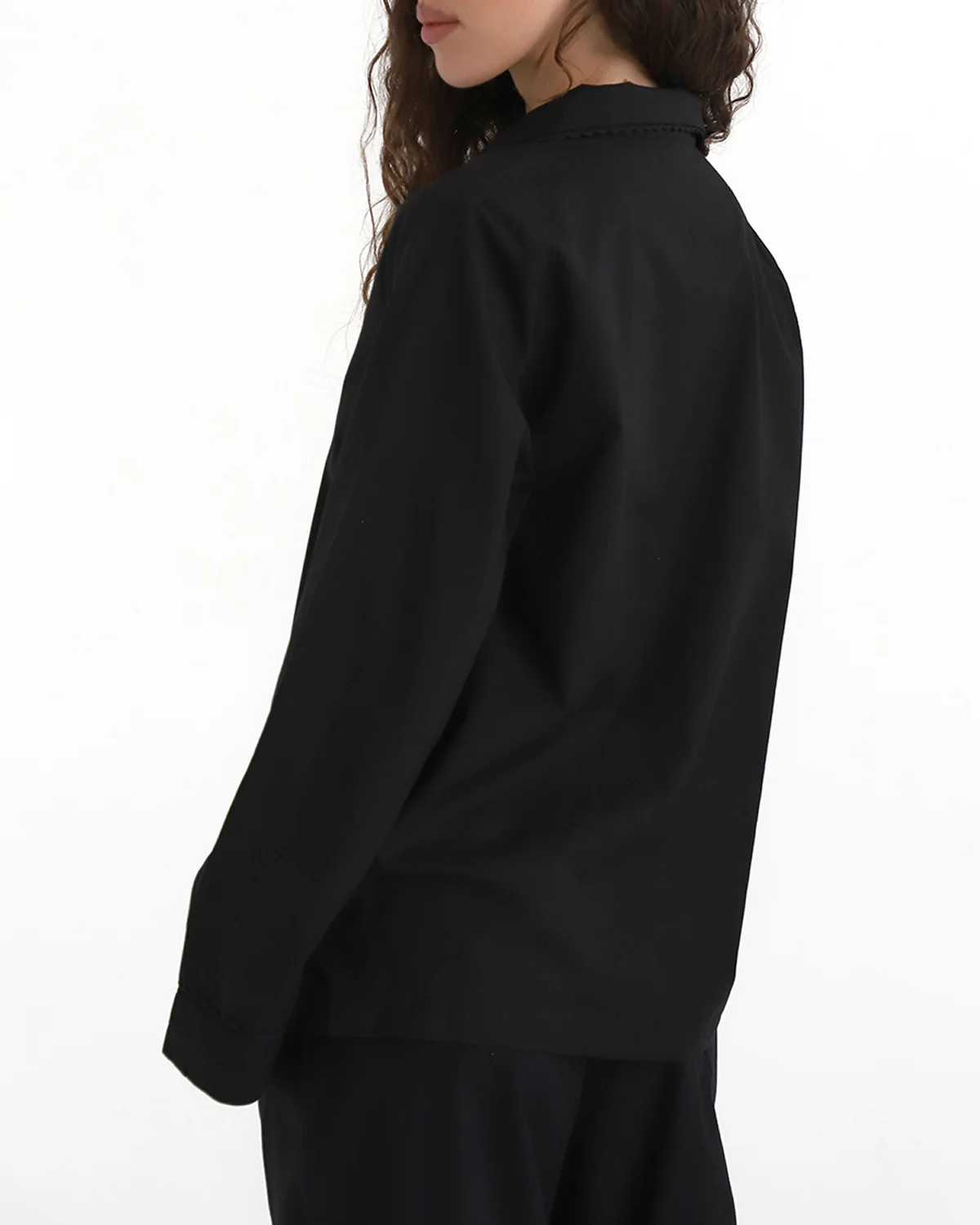 The Sunday Shirt: Black Cotton Voile - Image 6