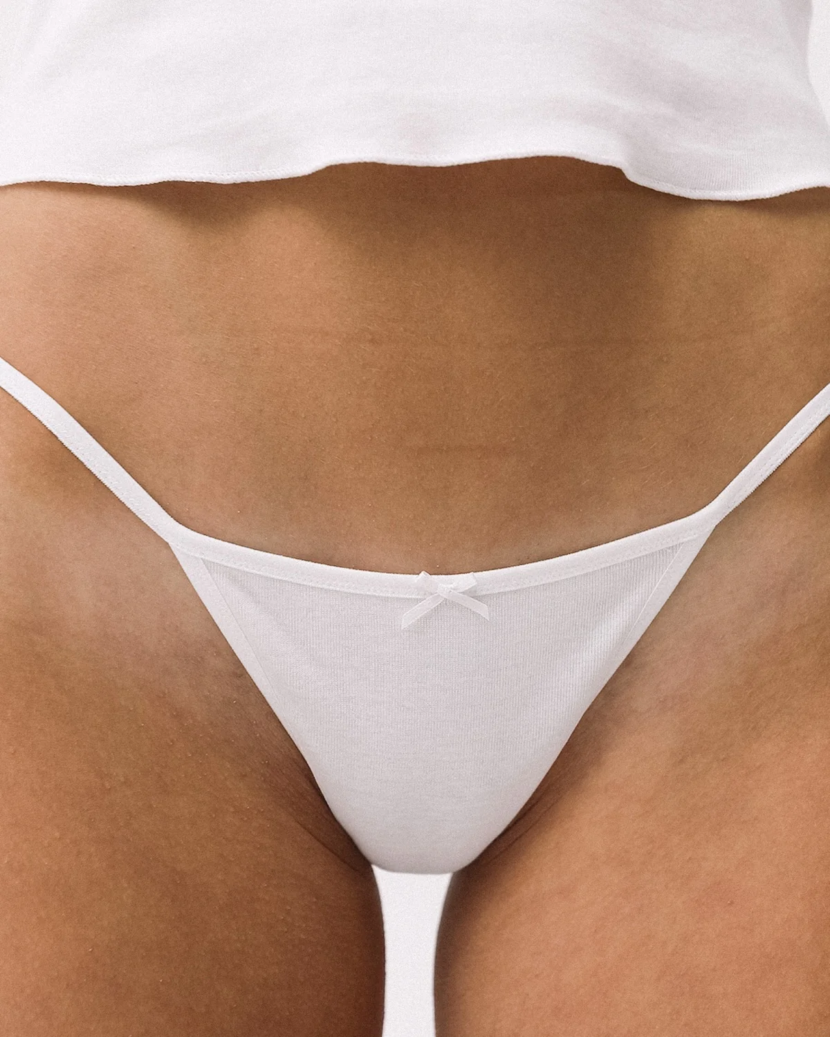 The Tanga Brief: White Cotton Jersey - Image 5