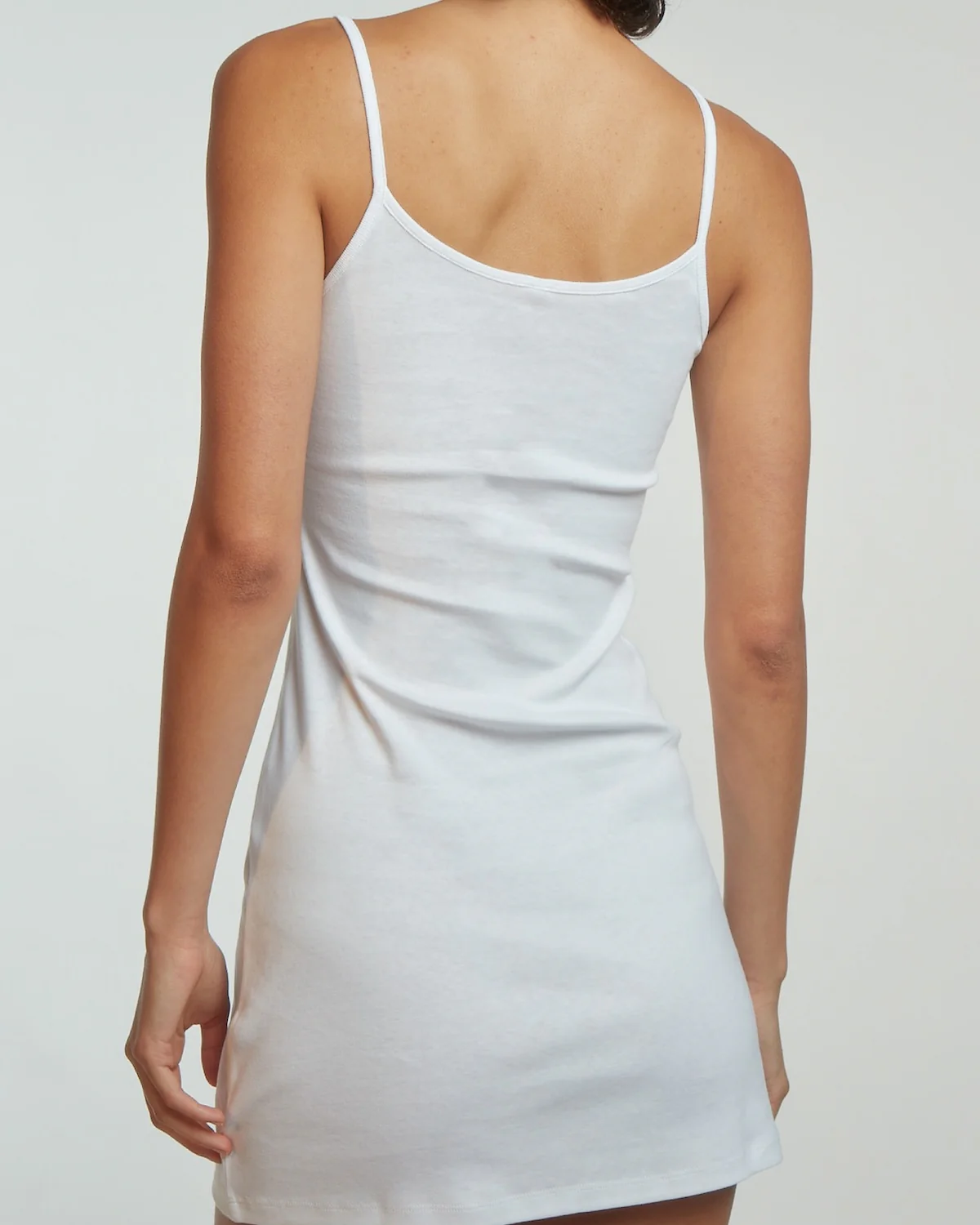 The Tank Dress: White Cotton Jersey - Image 6