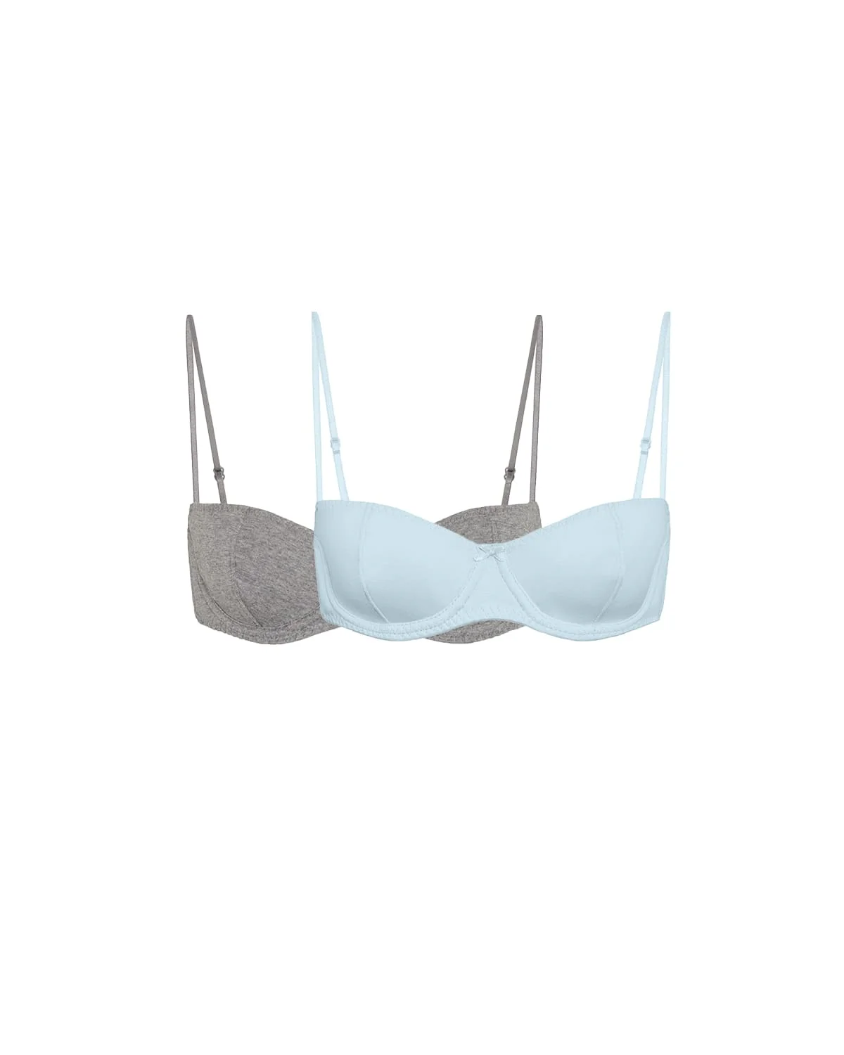 The Teacup 2 Pack: Cotton Jersey Sky Blue & Grey - Image 3