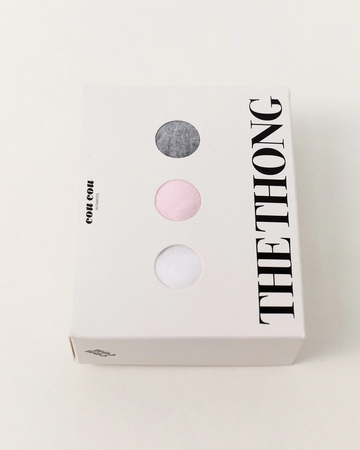 The Thong 3 Pack: Cotton Jersey White, Grey & Baby Pink - Image 4