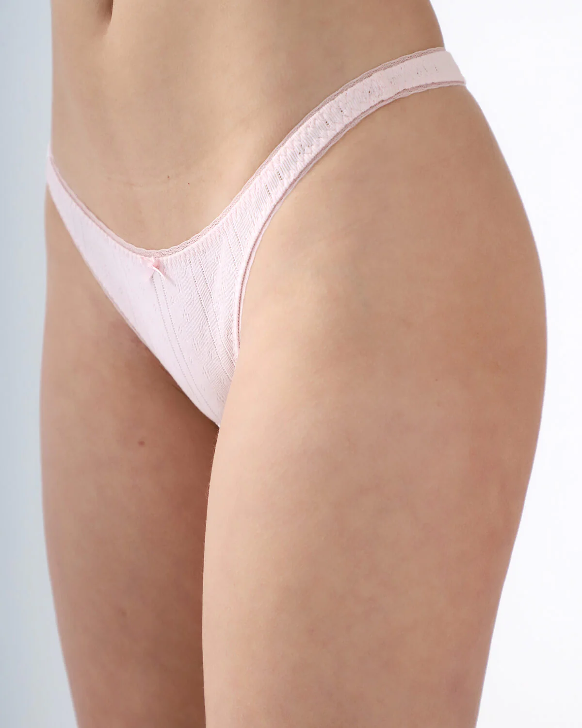 The Thong: Baby Pink Pointelle - Image 5