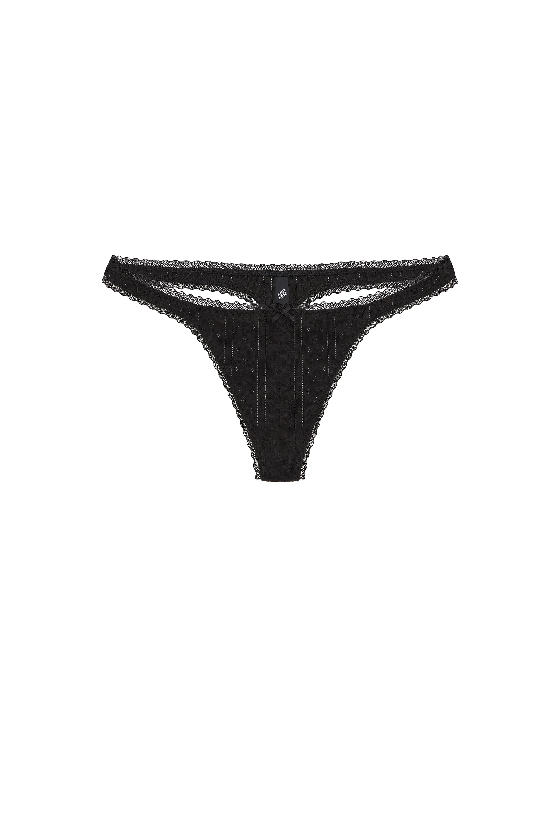 The Thong: Black Pointelle - Image 3