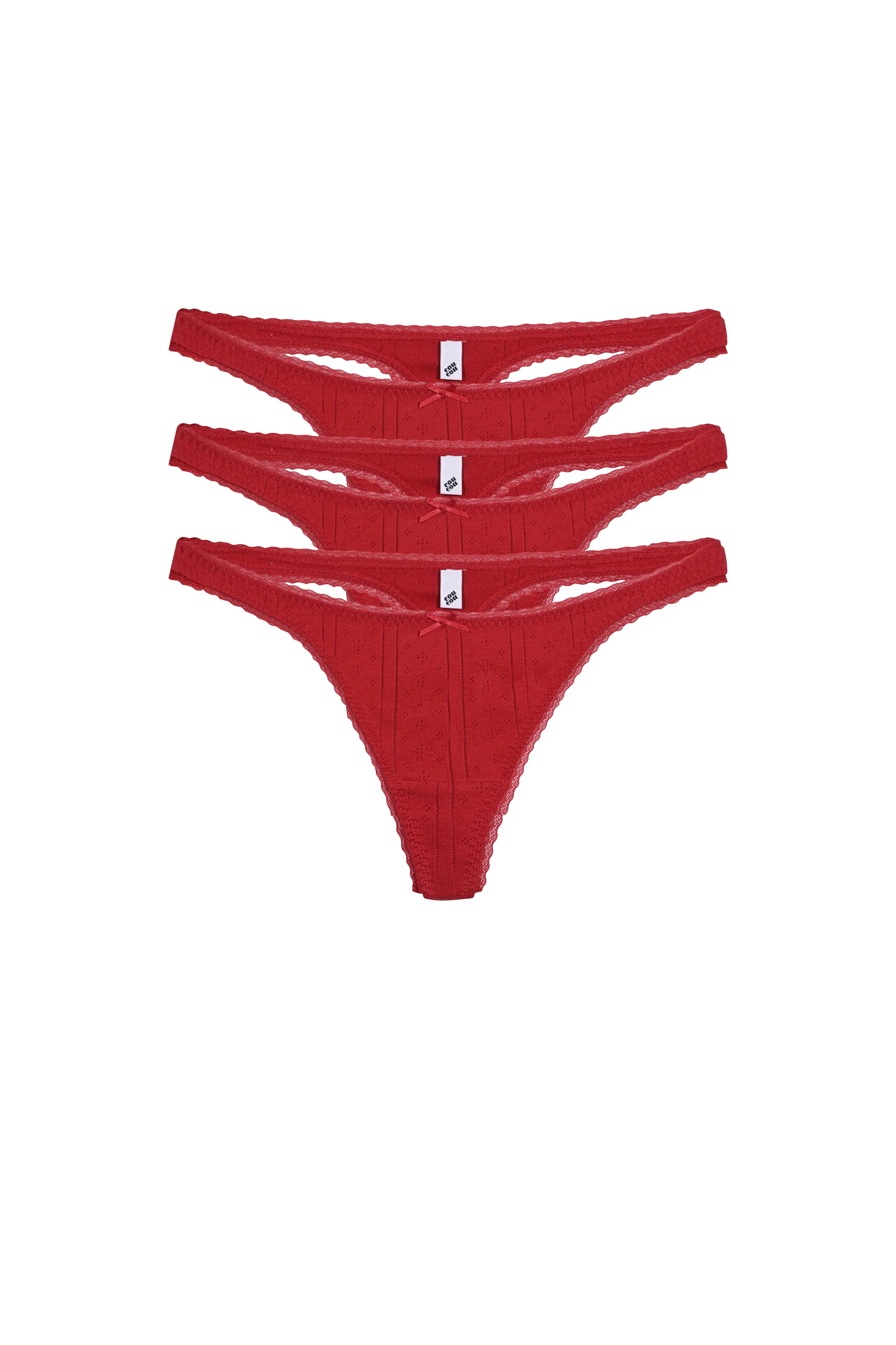 The Thong 3 Pack: Cherry Red - Image 3