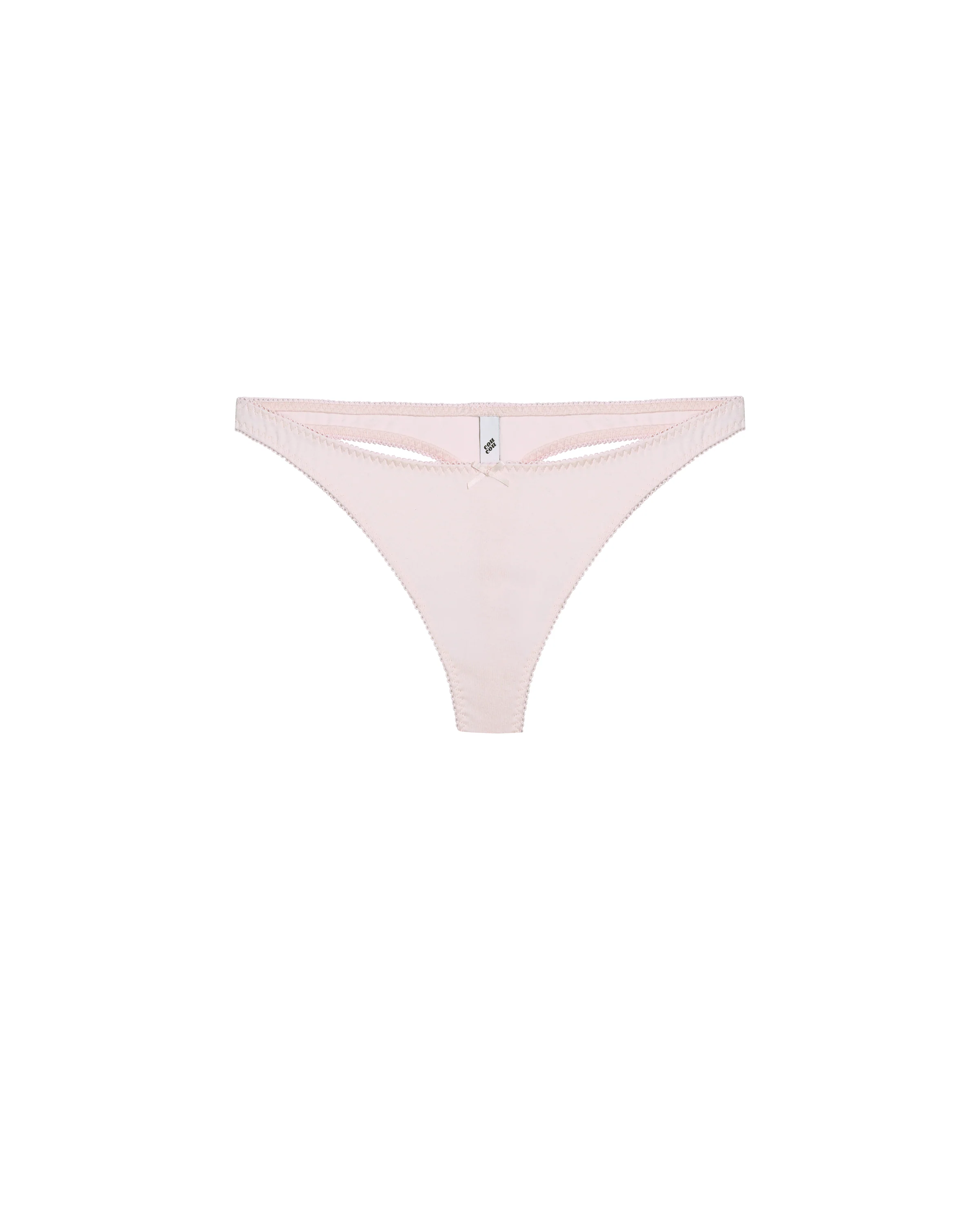 The Thong: Baby Pink Cotton Jersey - Image 3