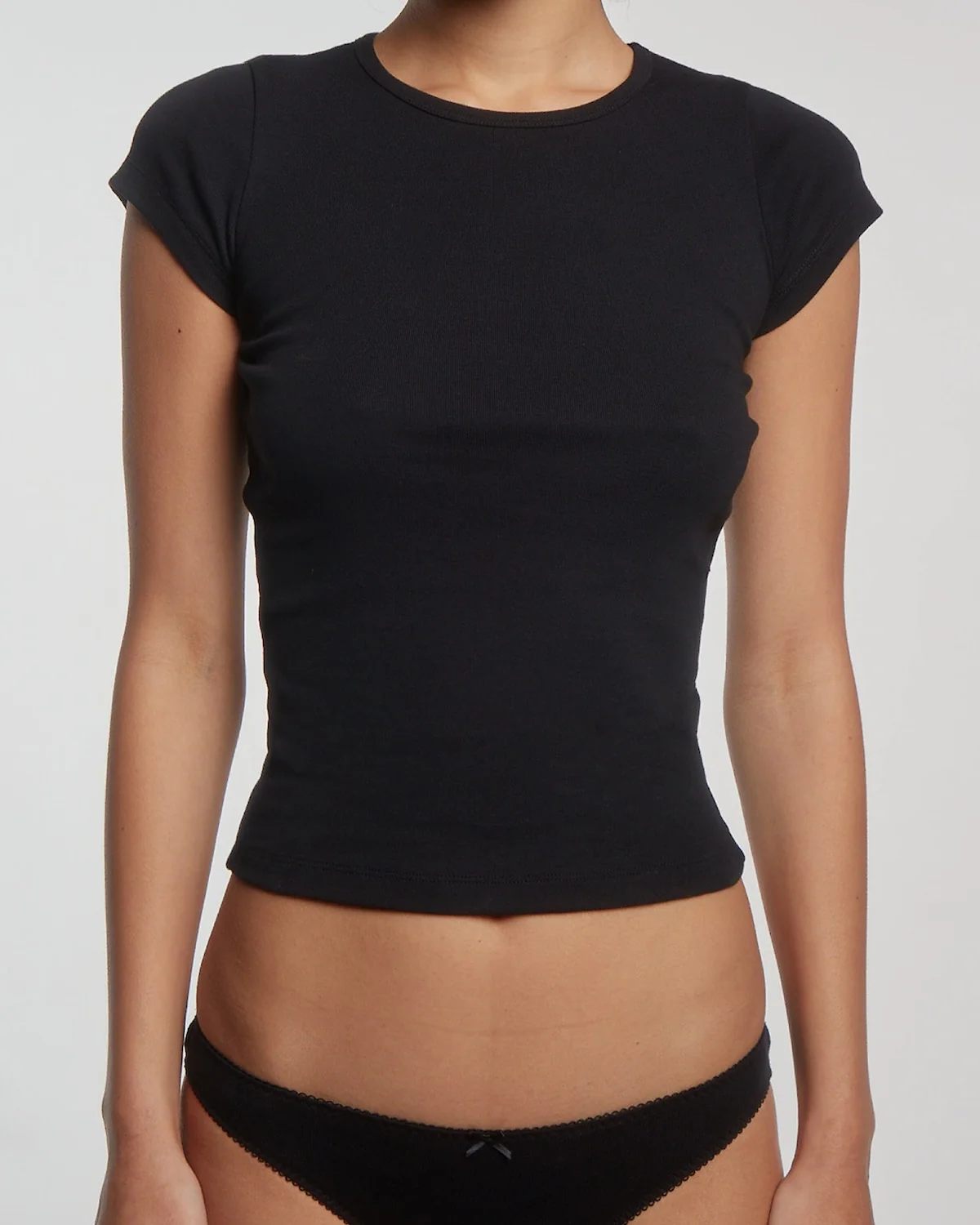 The Thong: Black Cotton Jersey - Image 7