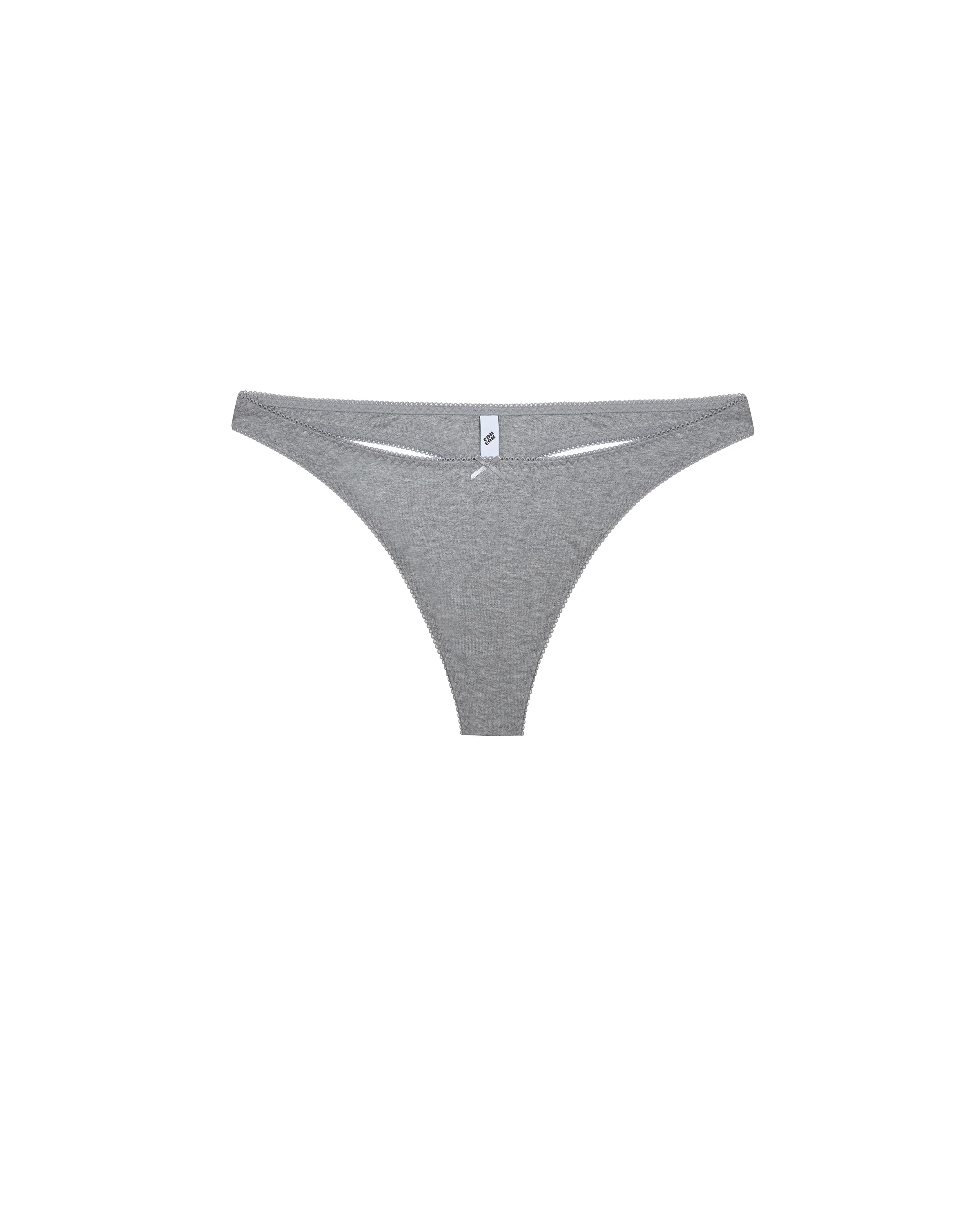 The Thong: Grey Cotton Jersey - Image 3