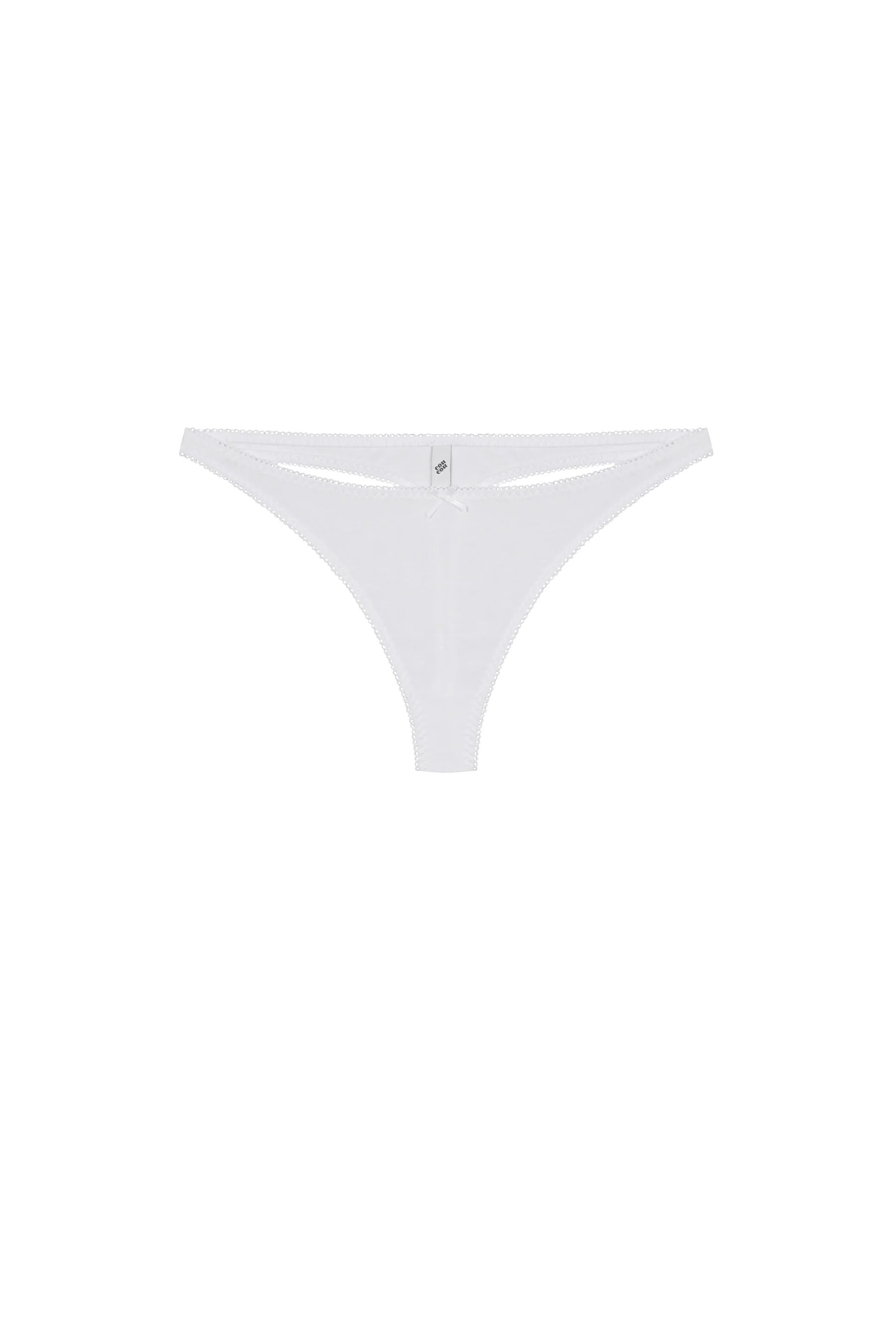 The Thong: White Cotton Jersey - Image 3
